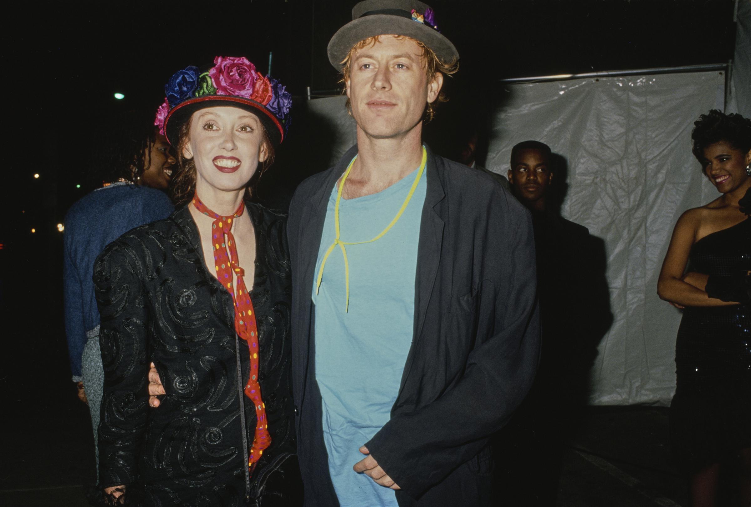 Shelley Duvall with her partner, Dan Gilroy, attends a party in Los Angeles, California, on October 3, 1989 | Source: Getty Images