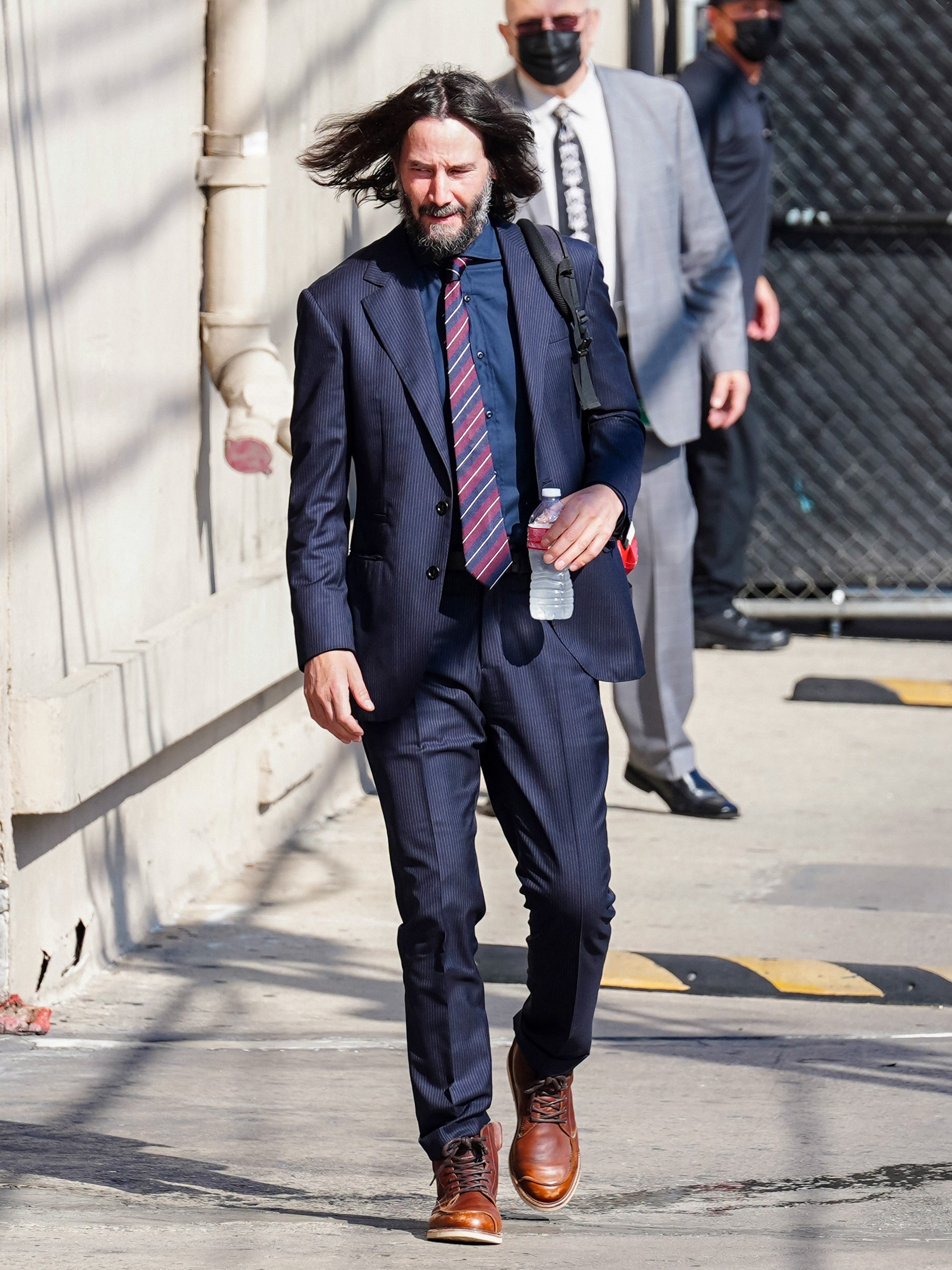 Keanu Reeves arriving to the 'Jimmy Kimmel Live' Show on October 05, 2022 in Los Angeles, California. | Source: Getty Images