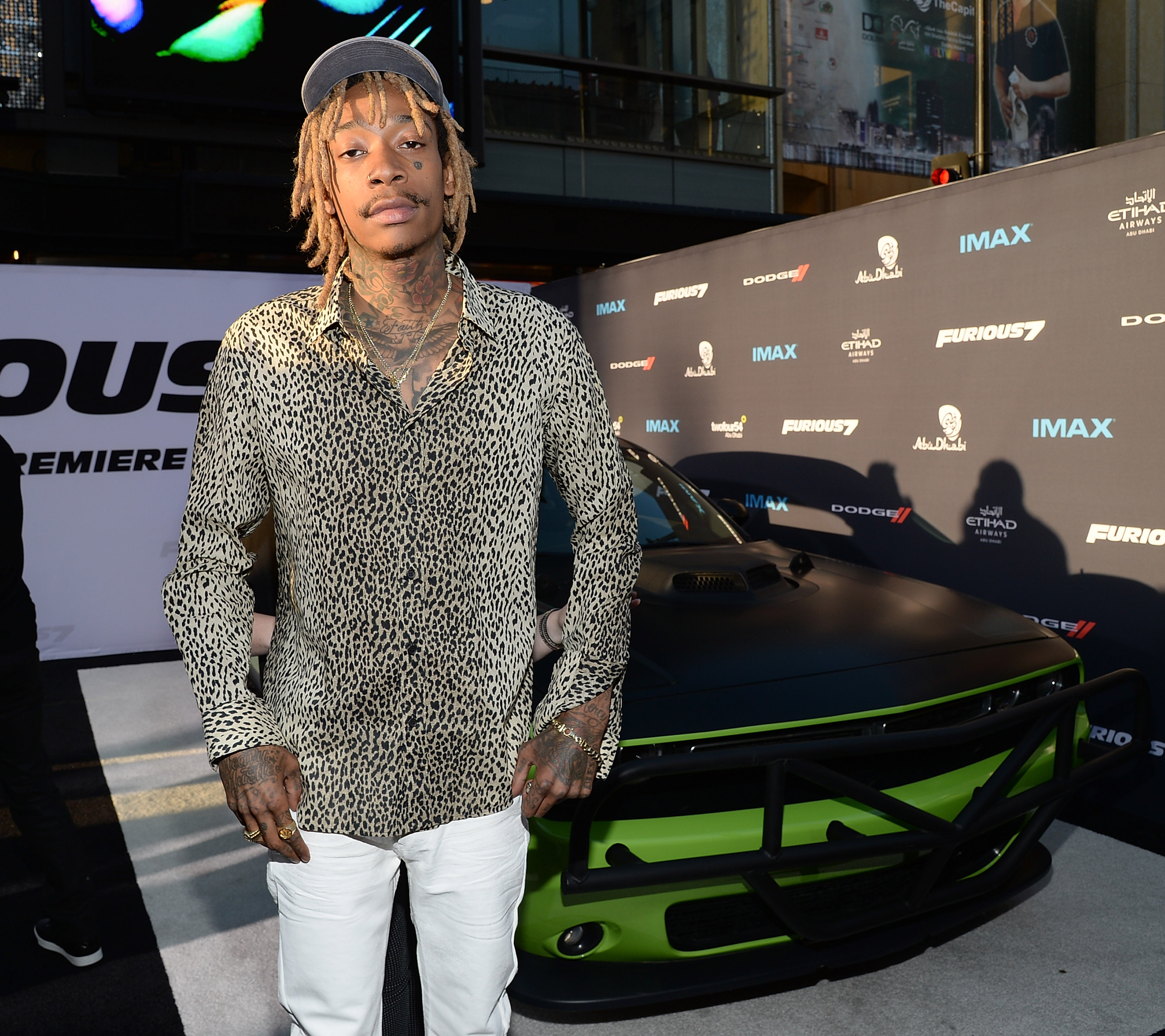 Wiz Khalifa at the "Furious 7" Los Angeles premiere on April 1, 2015, in Hollywood, California. | Source: Getty Images