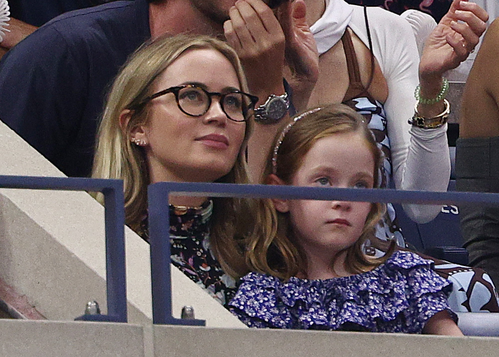 Emily Blunt and Violet Krasinski at the 2023 US Open in New York City | Source: Getty Images