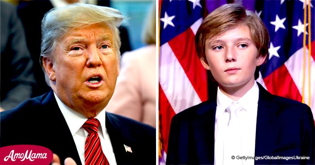 Trump 'would have a hard time' if his son Barron chose football, he says in a rare confession