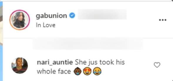Screenshot of a fan comment from Gabrielle Union's Instagram. | Photo: Gabrielle Union/Instagram