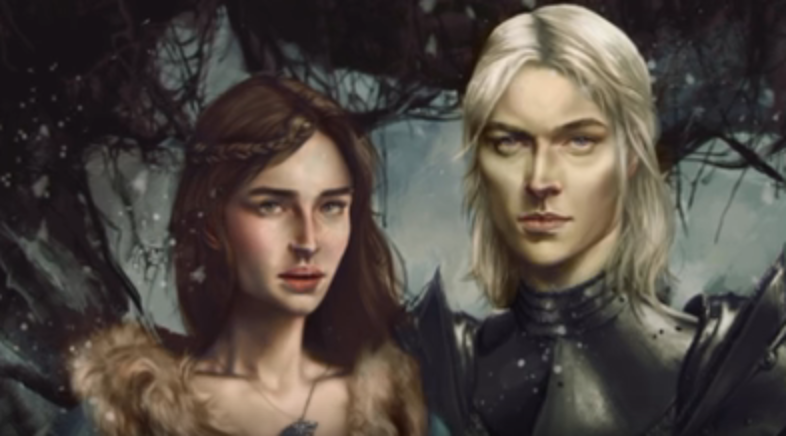 RHAEGAR CROWNS LYANNA STARK AS QUEEN OF LOVE AND BEAUTY -281 YEARS AC RHAEGAR CROWNS LYANNA STARK AS QUEEN OF LOVE AND BEAUTY -281 YEARS AC