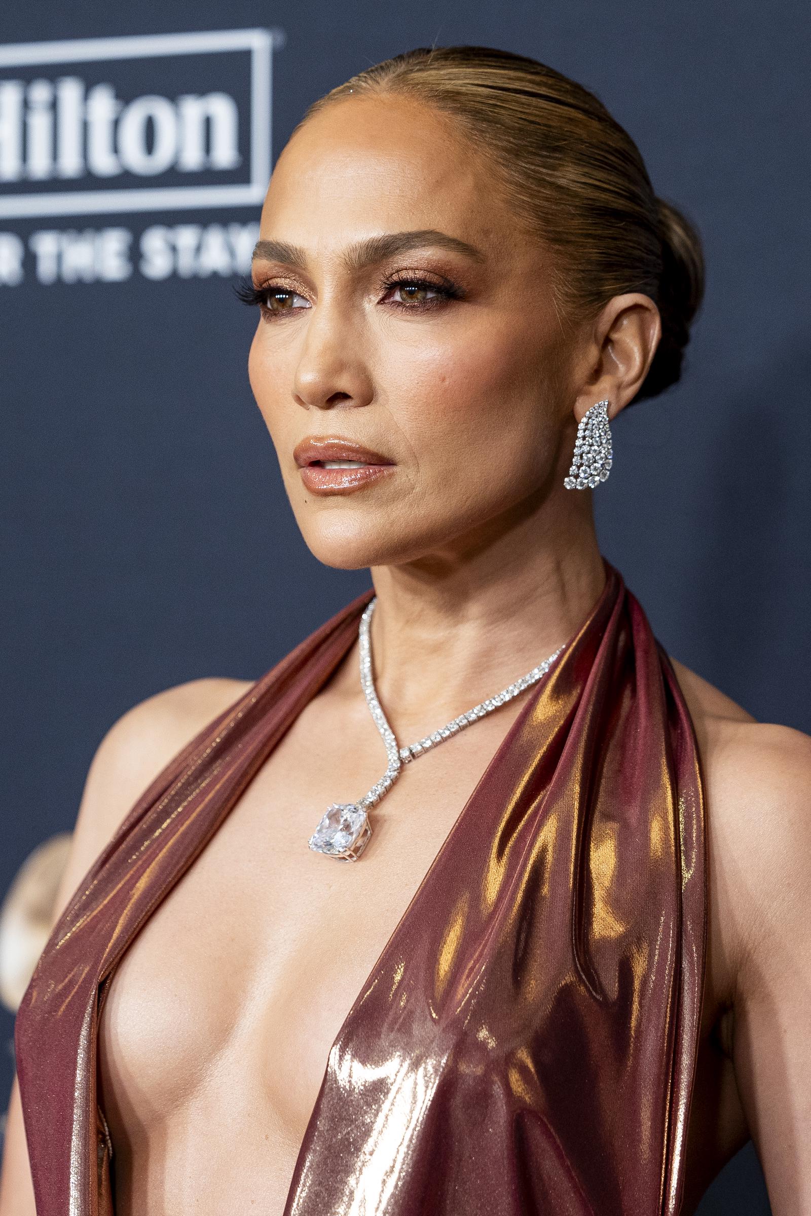 Jennifer Lopez at the 67th Annual Grammy Awards - Pre-Grammy Gala & Grammy Salute to Industry Icons Honoring Jody Gerson at the Beverly Hilton on February 1, 2025, in Los Angeles, California. | Source: Getty Images