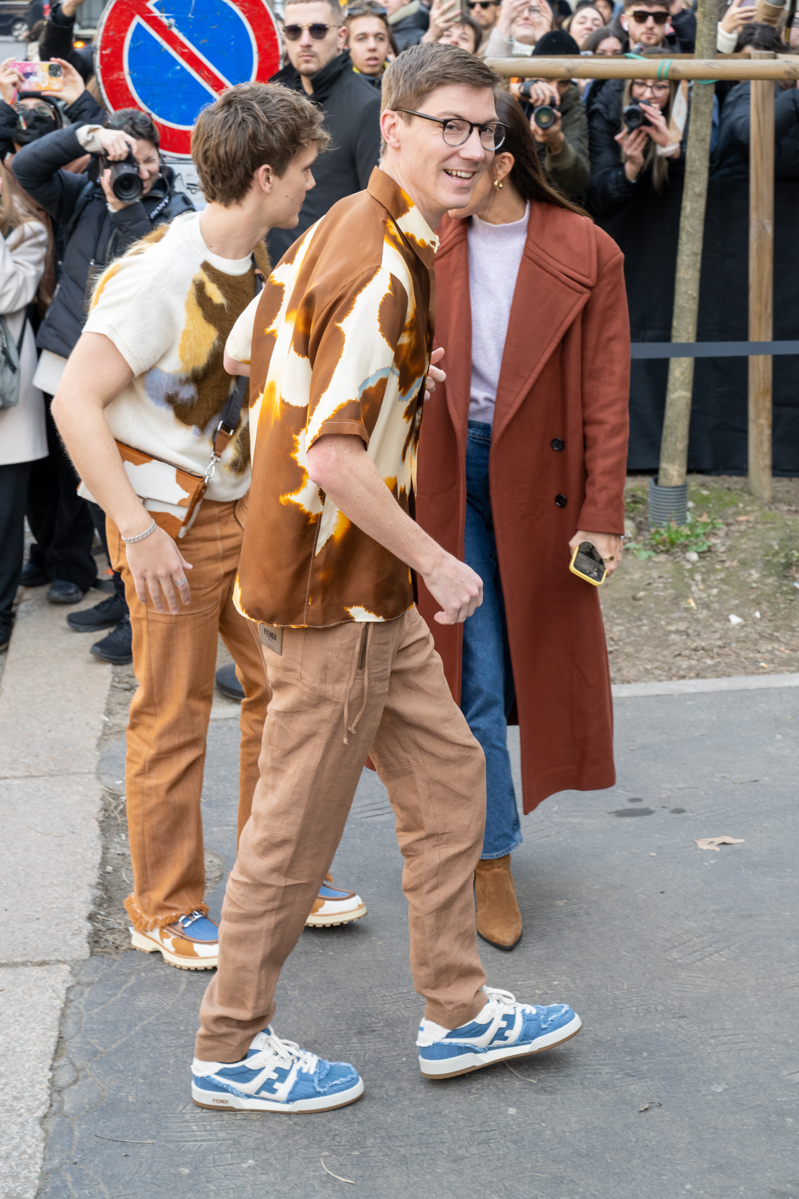Hunter Doohan and his husband Fielder Jewett at the Fendi show during the Milan Fashion Week Menswear Fall/Winter 2023/2024 in Italy on January 14, 2023 | Source: Getty Images