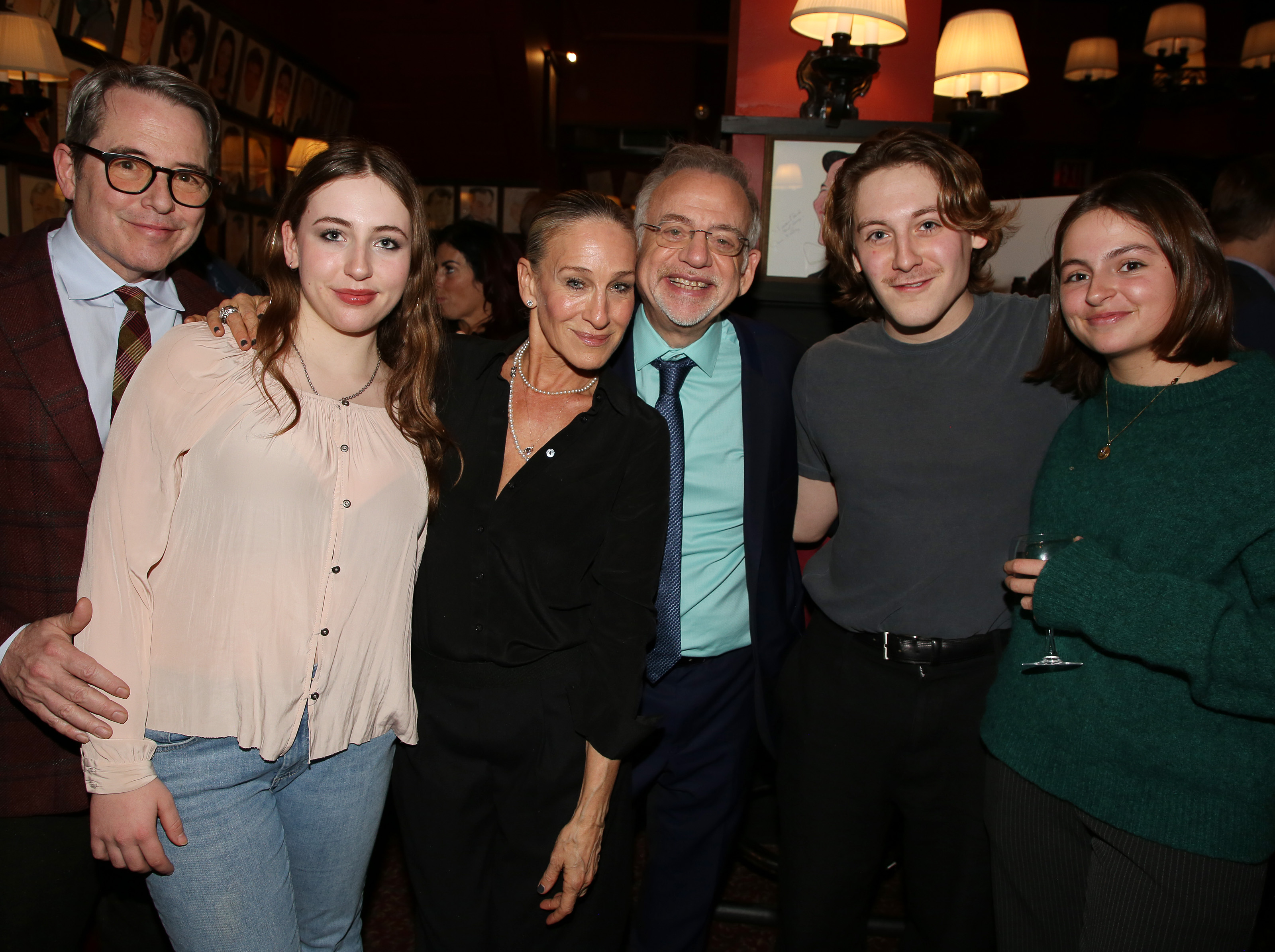 Sarah Jessica Parker and Matthew Broderick pose with daughters Tabitha Hodge Broderick and Marion Loretta Elwell Broderick, as well as son James Wilkie Broderick, at an event in New York City on January 26, 2026. | Source: Getty Images