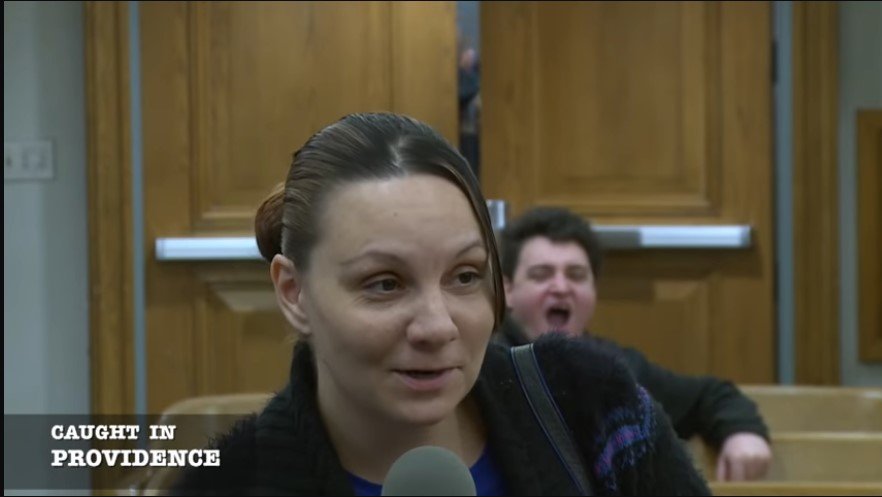 Female defendant speaking during her court hearing | Source: Youtube/ Caught In Providence
