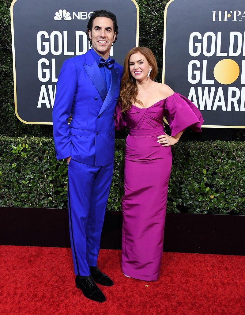 Sacha Baron Cohen and Isla Fisher on January 05, 2020 in Beverly Hills, California | Photo: Getty Images