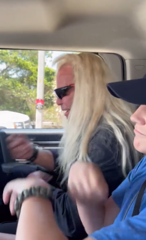 Anthony and his grandpa Duane Chapman having fun on their car ride,  from a post dated July 15, 2024. | Source: Instagram/franciedogchapman