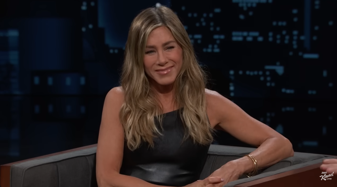 Jennifer Aniston on "Jimmy Kimmel Live," shared on October 3, 2024 | Source: YouTube.com/JimmyKimmelLive