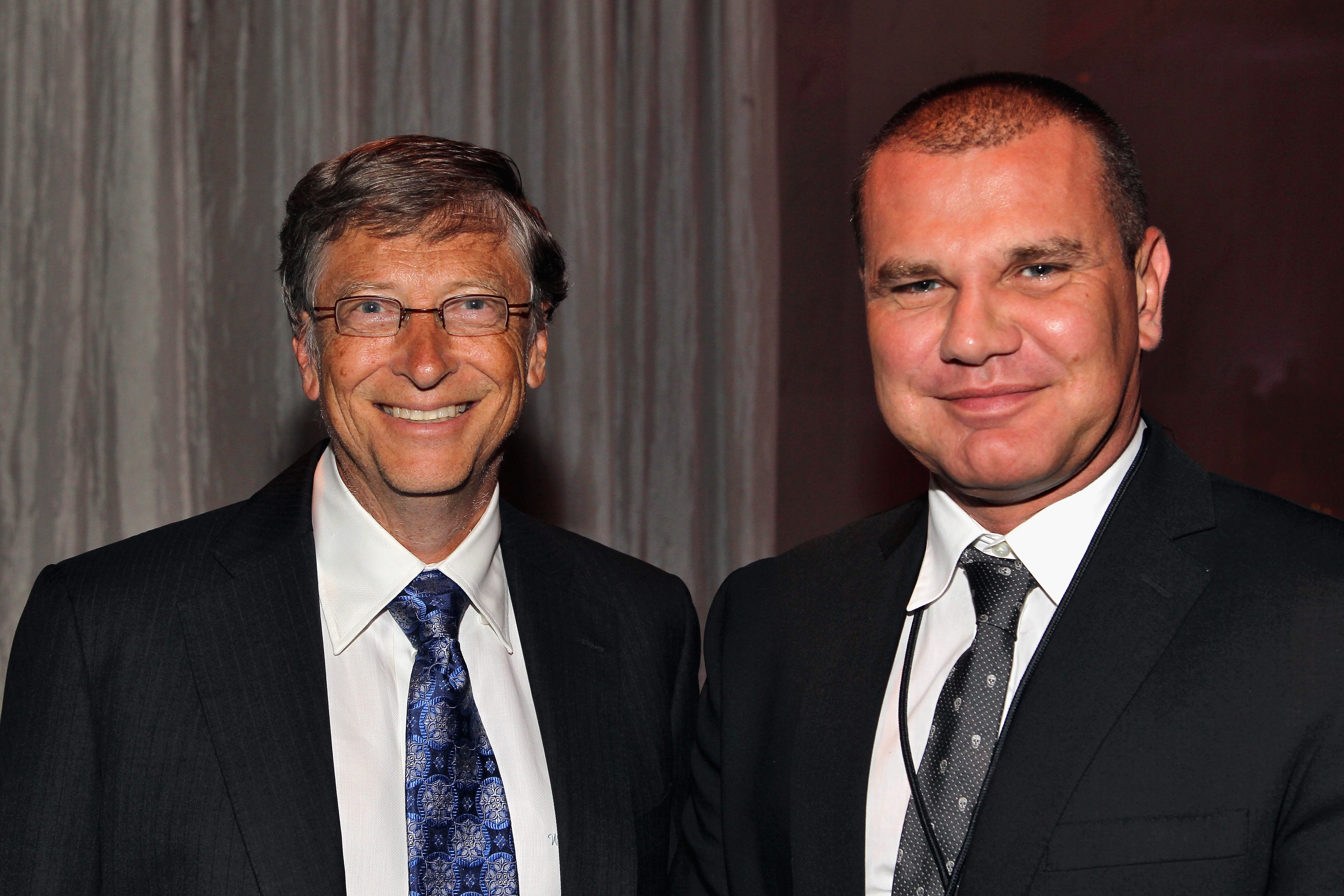 Bill Gates and Boris Nikolic attend "Together To End AIDS: An Evening To Benefit amfAR and GBCHealth" on July 21, 2012 in Washington, DC | Source: Getty Images