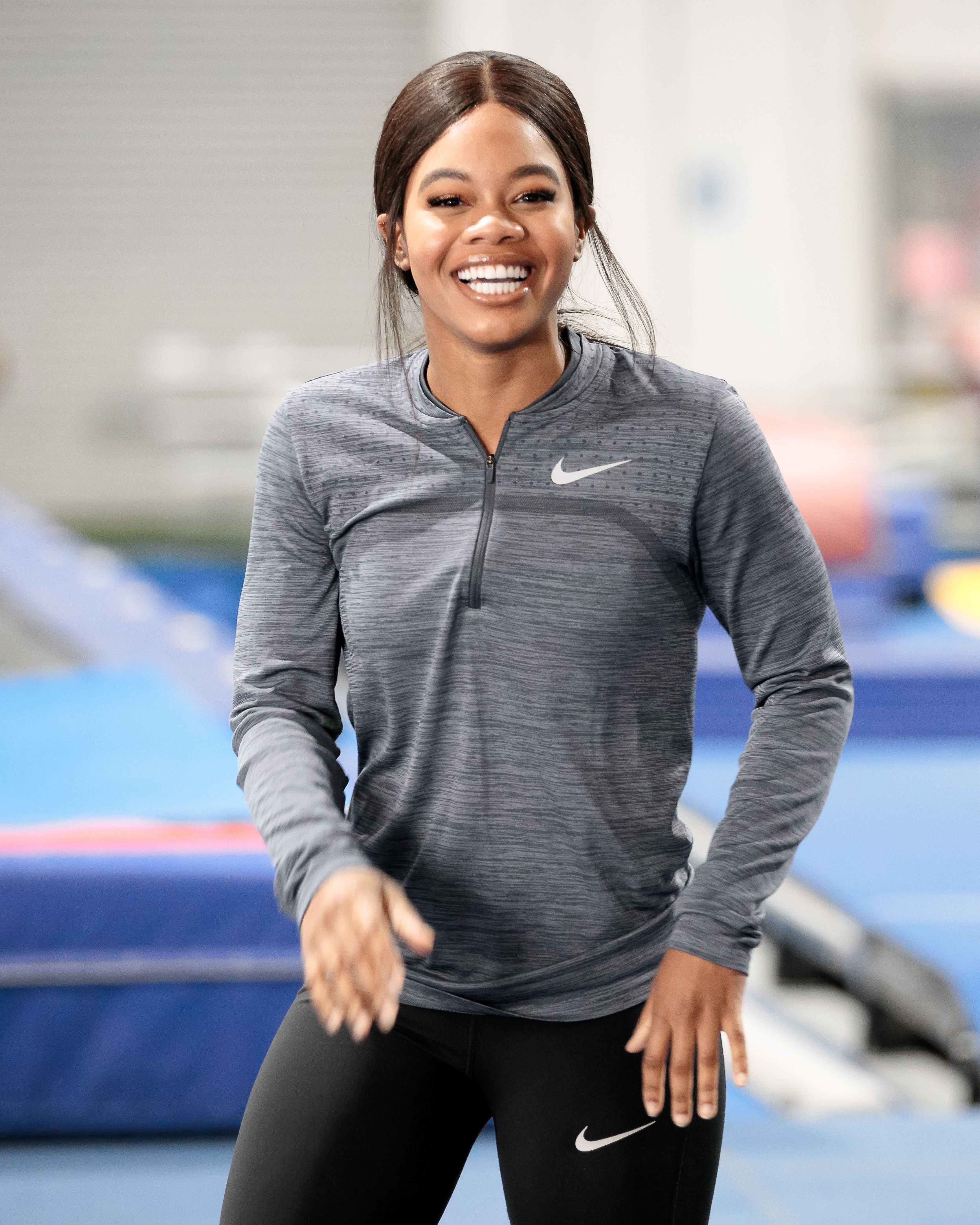 Gabby Douglas during the IMDb Series “Special Skills” in Los Angeles, California. This episode of “Special Skills” airs on March 10, 2020. | Source: Getty Images