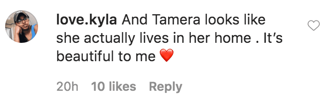 A fan commented on a clip from the real with Tamera Mowry talking about people’s reaction to her home | Source: Instagram.com/therealdaytime