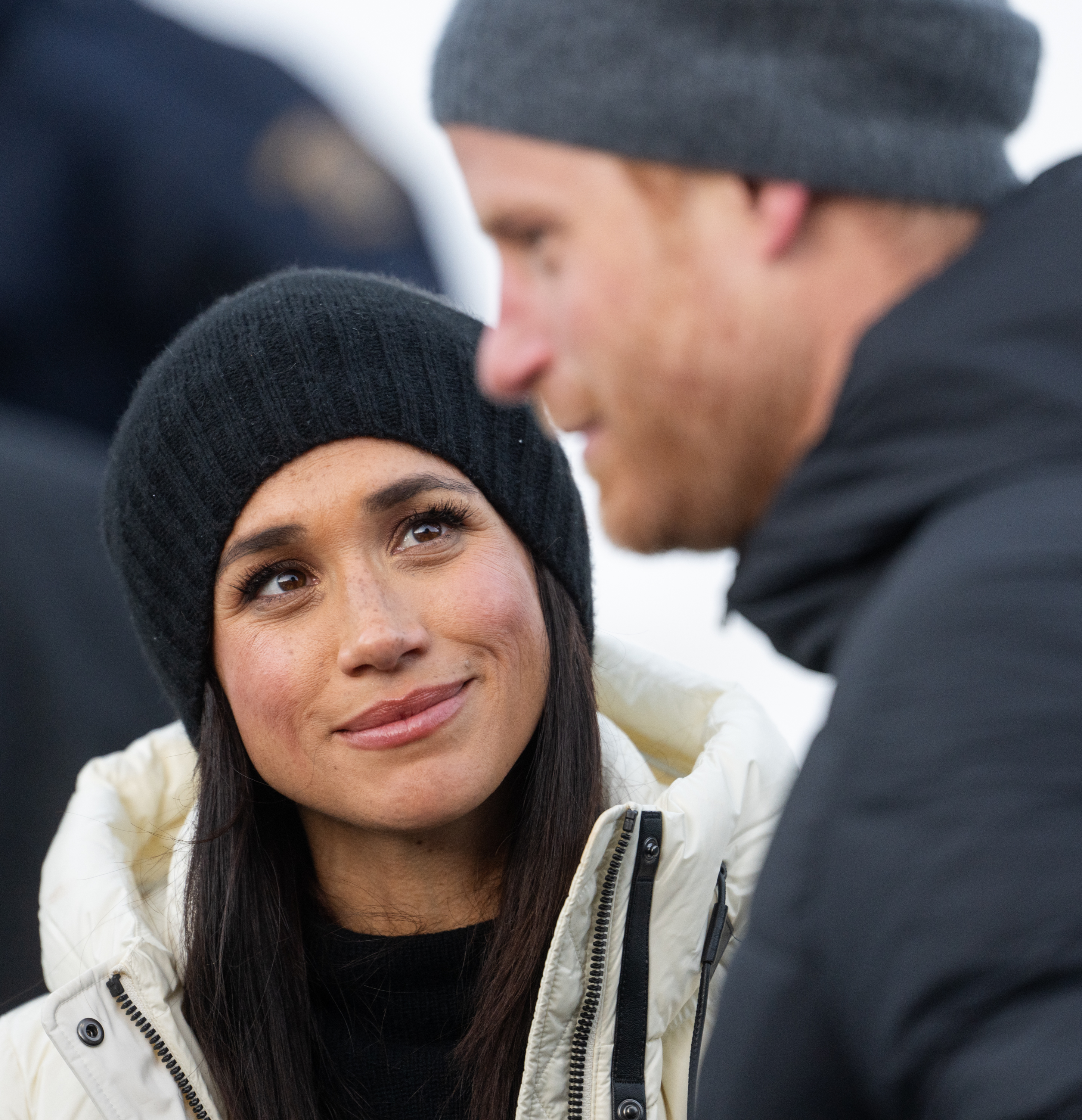 Meghan, Duchess of Sussex, and Prince Harry at the Skeleton Finals during day two of the 2025 Invictus Games on February 10, 2025, in Whistler, British Columbia, Canada | Source: Getty Images