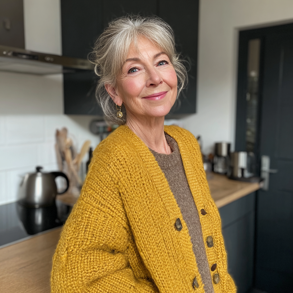 An older woman standing in a kitchen | Source: Midjourney