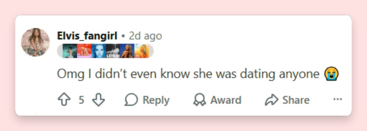 Some netizens had no idea who she was dating or that she was even in a relationship. | Source: Reddit/powerpopgirls