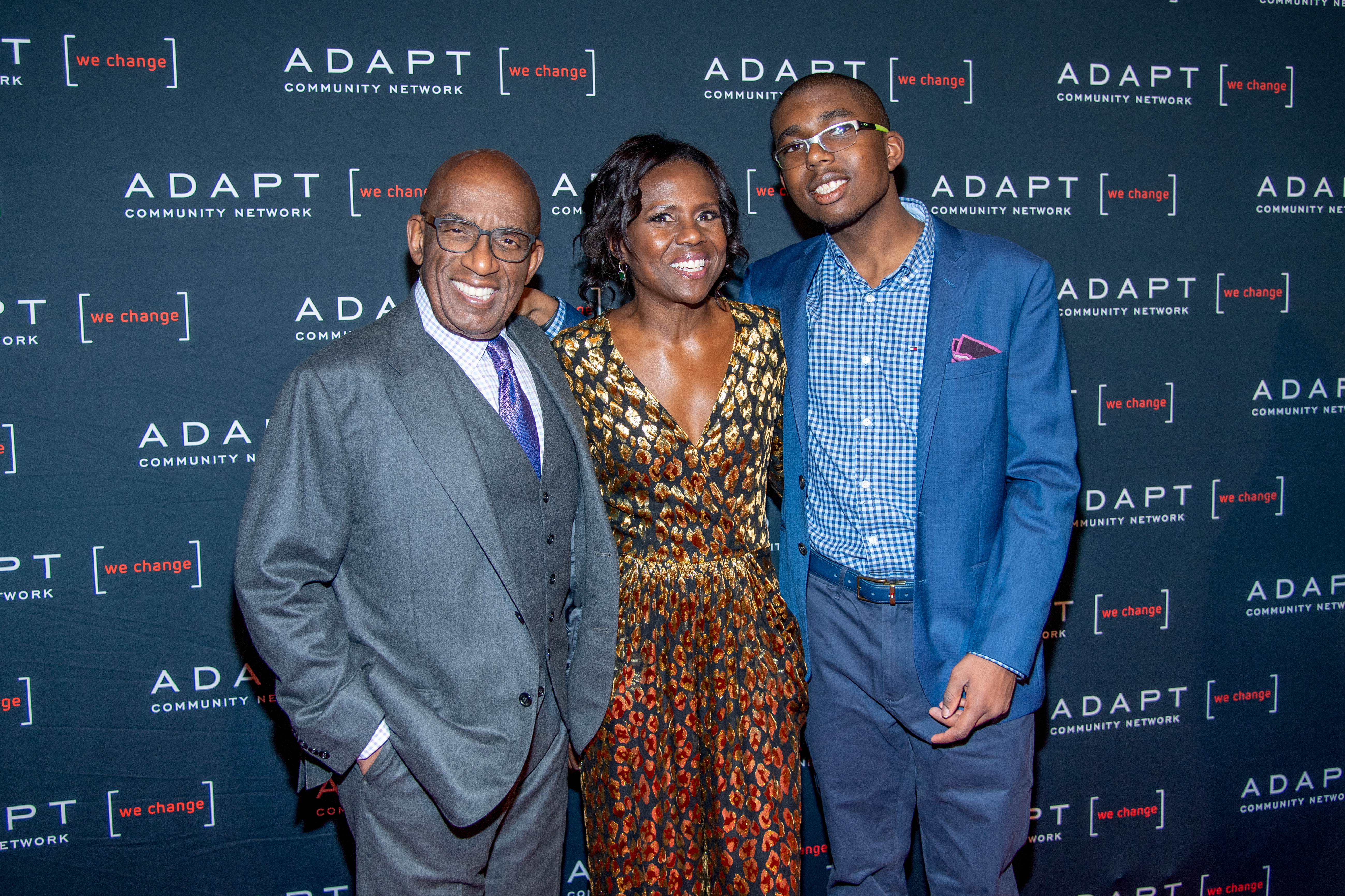 Al Roker, Deborah Roberts, and Nicholas Albert Roker at the Adapt Leadership Awards at Cipriani 42nd Street in New York City on March 14, 2019. | Source: Getty Images