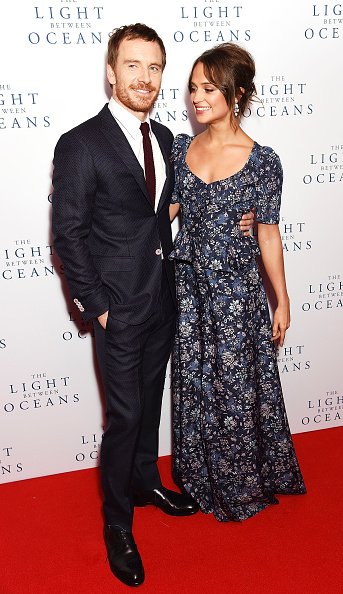 Michael Fassbender, Alicia Vikander, Light Between Oceans-UK-Premiere, 2016, London | Quelle: Getty Images