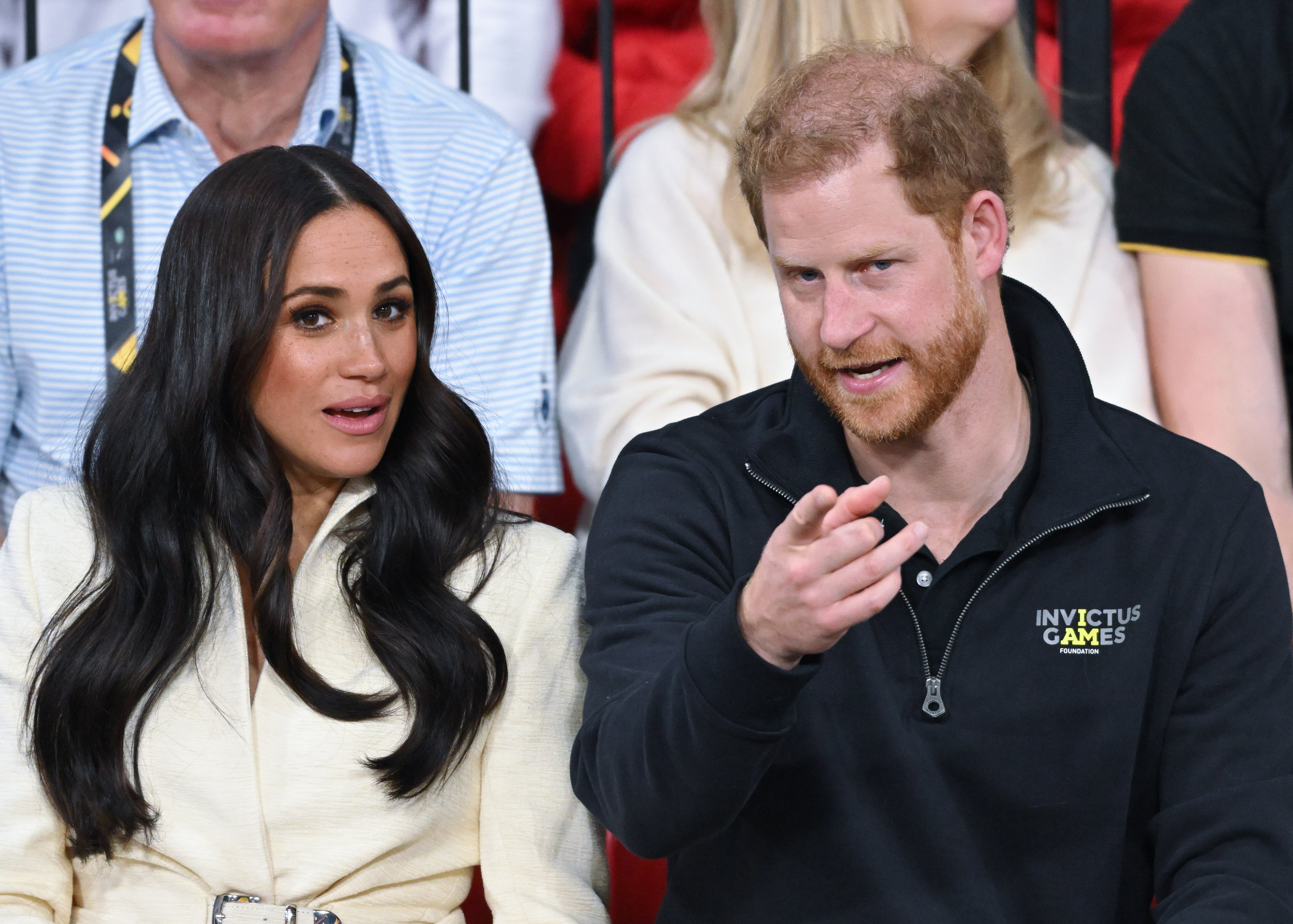 Prince Harry, Duke of Sussex and Meghan, Duchess of Sussex attend the sitting volleyball event during the Invictus Games at Zuiderpark on April 17, 2022 in The Hague, Netherlands. | Source: Getty Images
