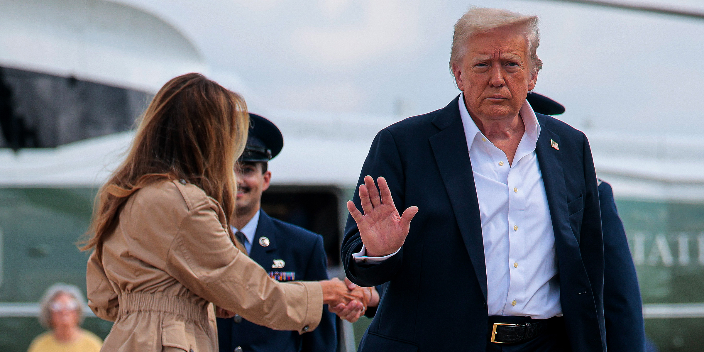 U.S. First Lady Melania Trump and U.S. President Donald Trump. | Source: Getty Images