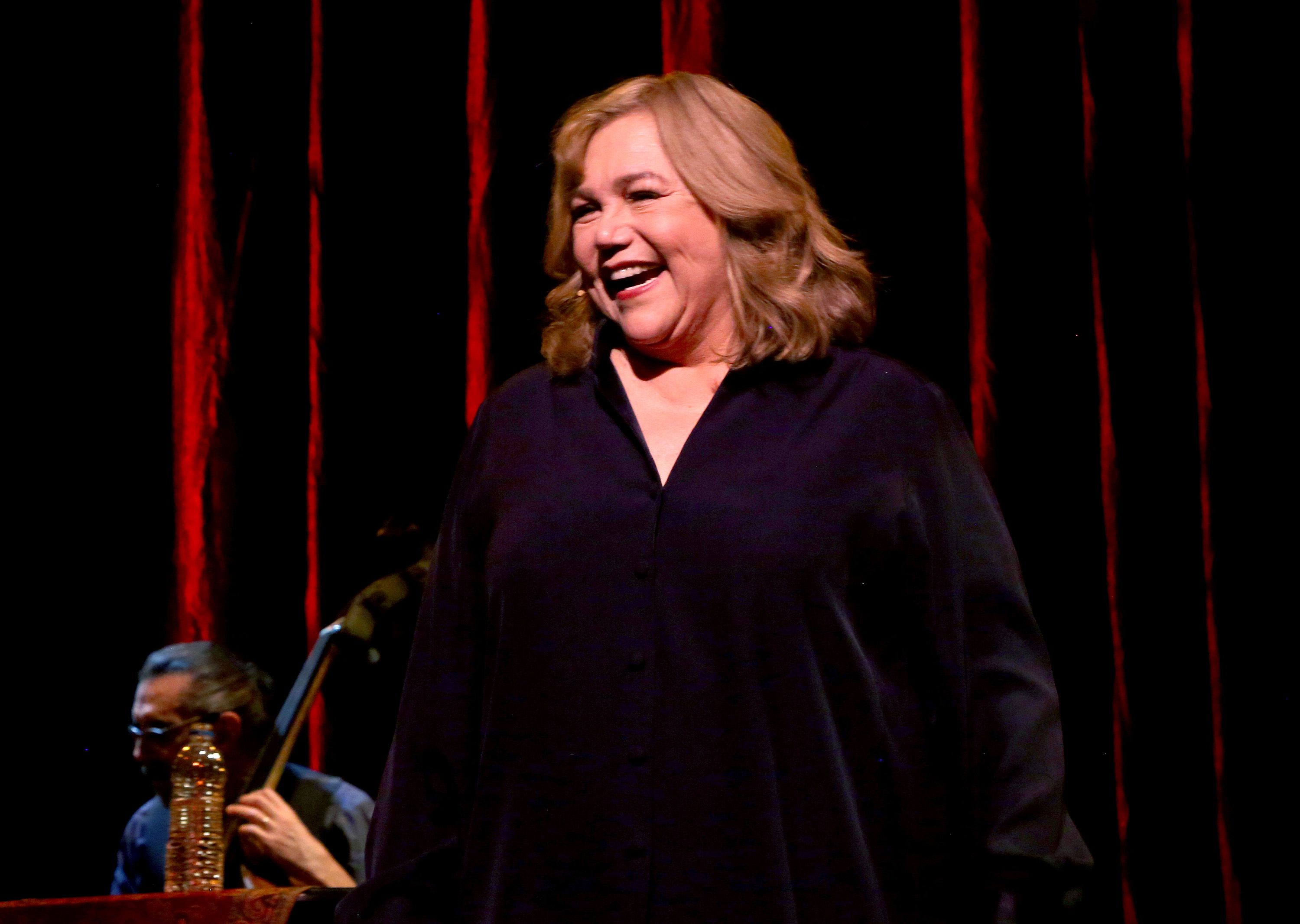 Kathleen Turner during the opening night curtain call for "Kathleen Turner: Finding My Voice" on Broadway at Town Hall on December 16, 2021 in New York City. | Source: Getty Images