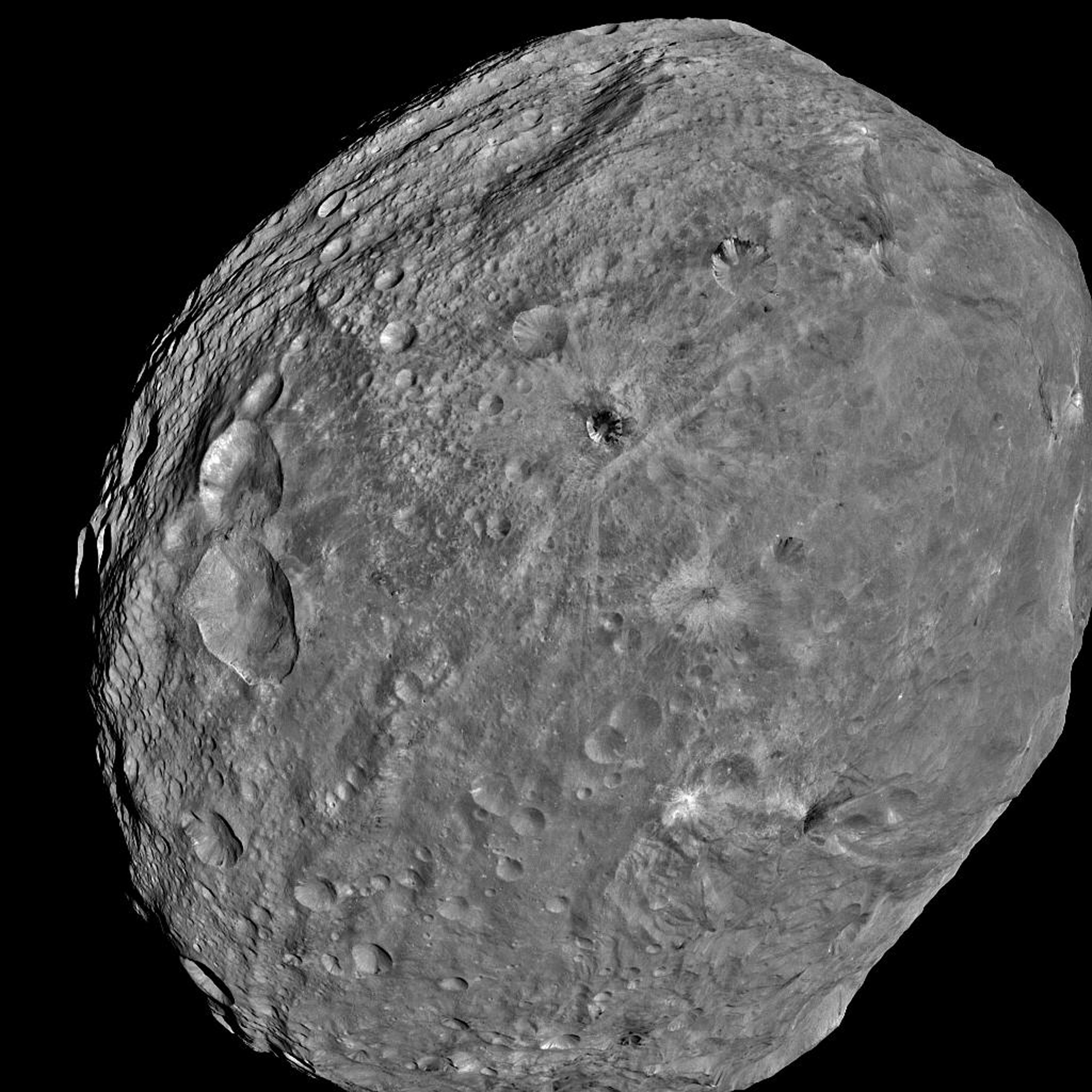 Vesta Asteroid as seen from the Dawn Spacecraft in July 2011. | Source: Getty Images