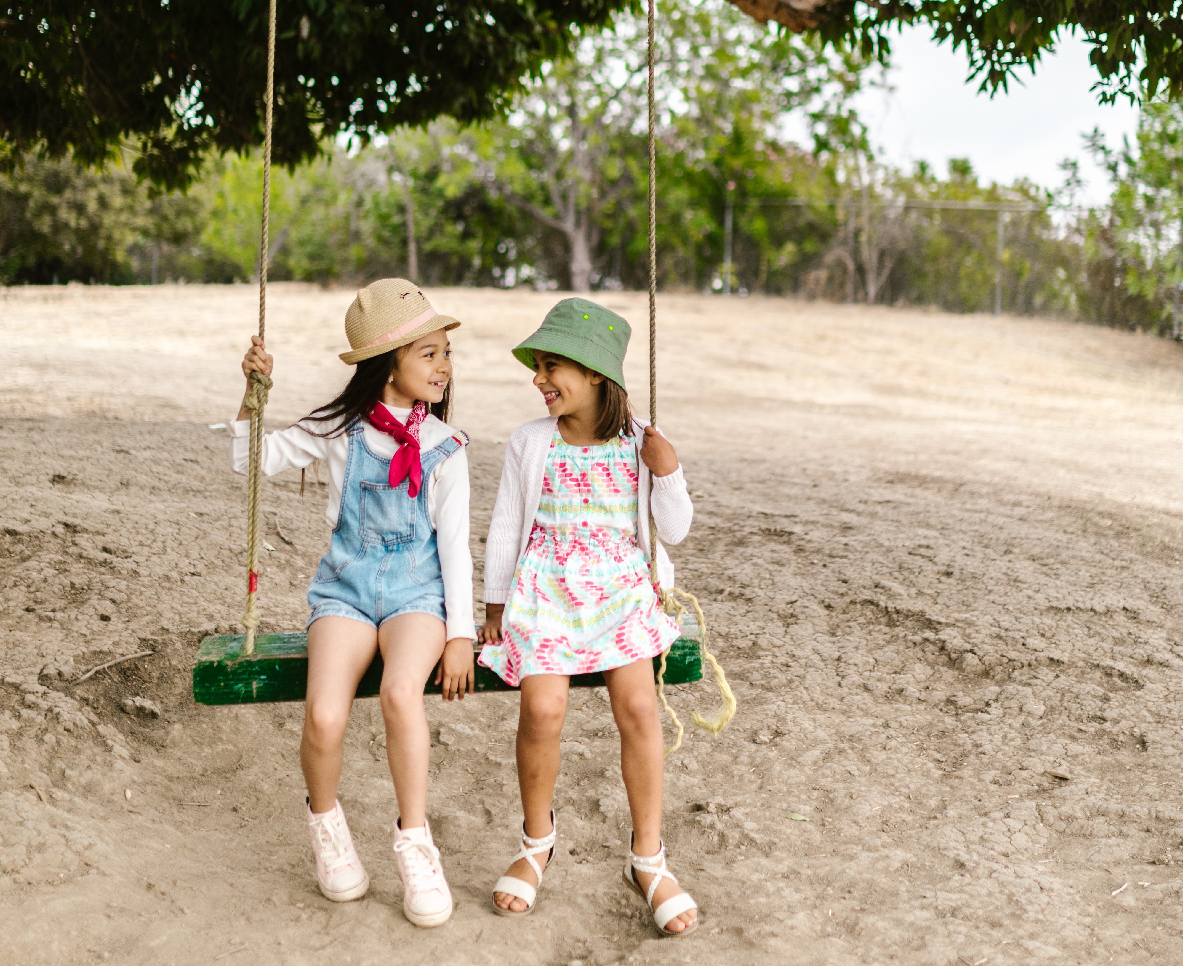 Corey paid Tom's favor forward by making a swing for the two girls. | Source: Pexels
