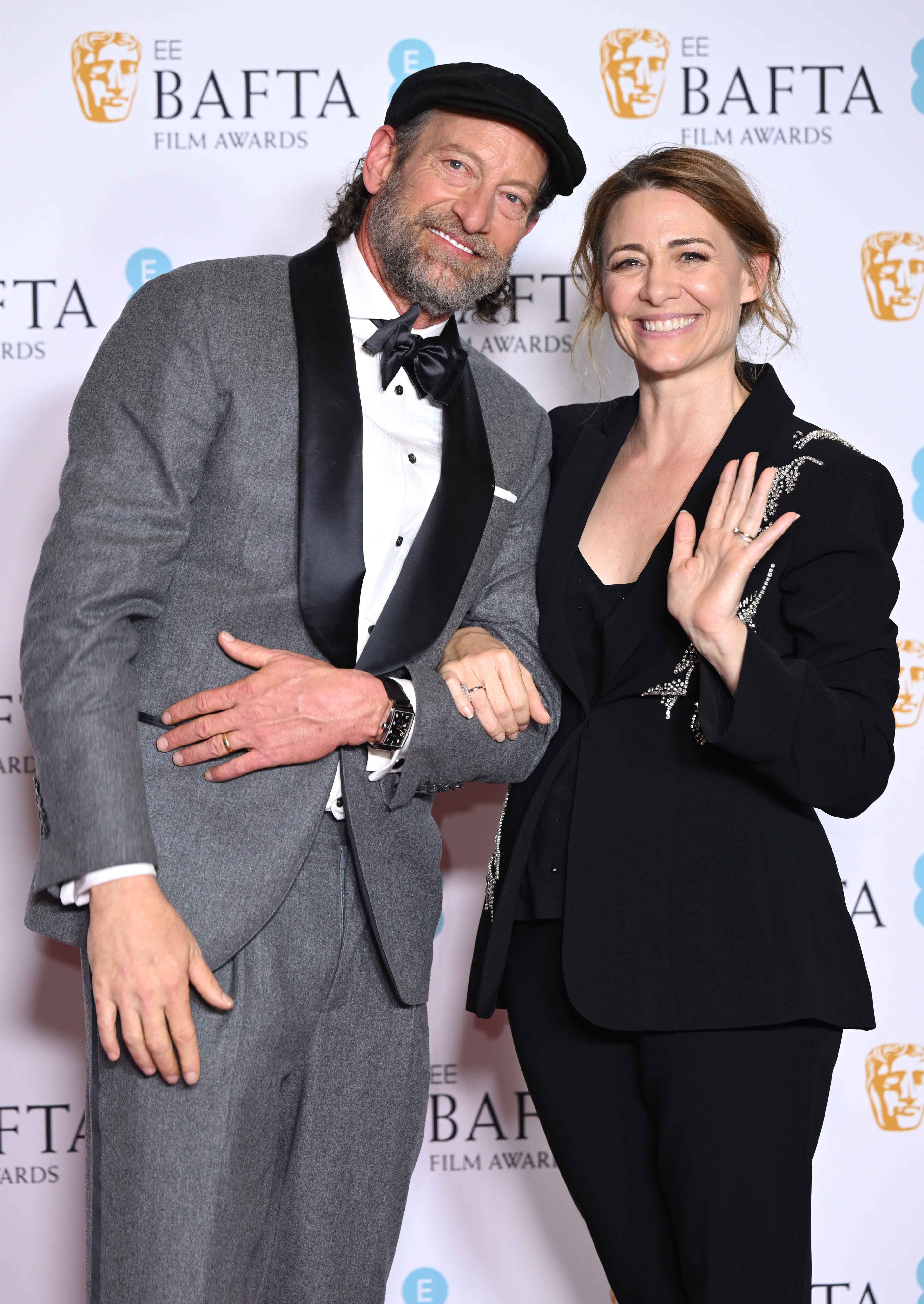 Troy Kotsur and Deanne Bray at the EE BAFTA Film Awards 2023 on February 19, 2023, in London, England. | Source: Getty Images