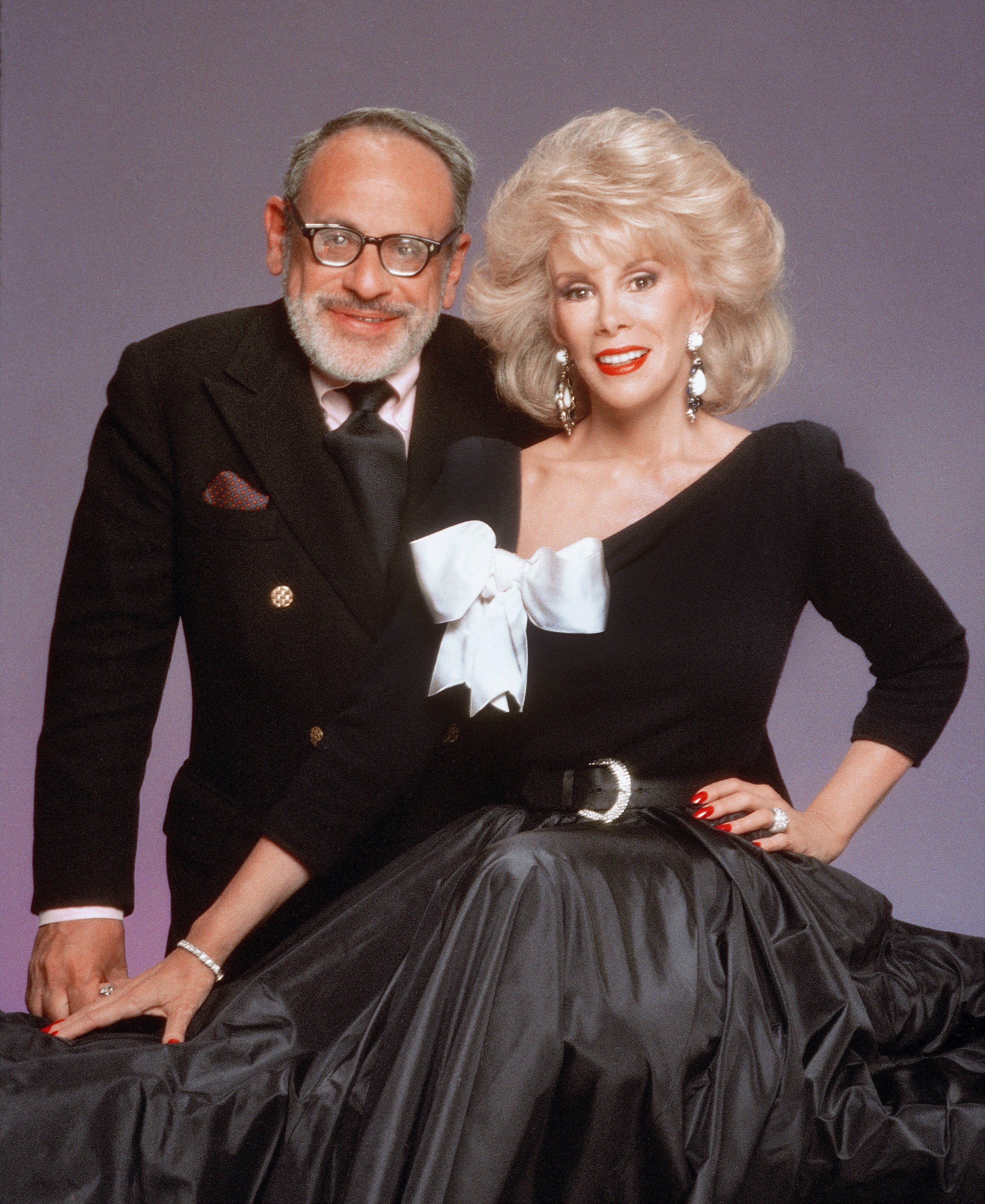 Joan Rivers and  Edgar Rosenberg pose for a portrait in 1987 in Los Angeles, California. | Source: Getty Images