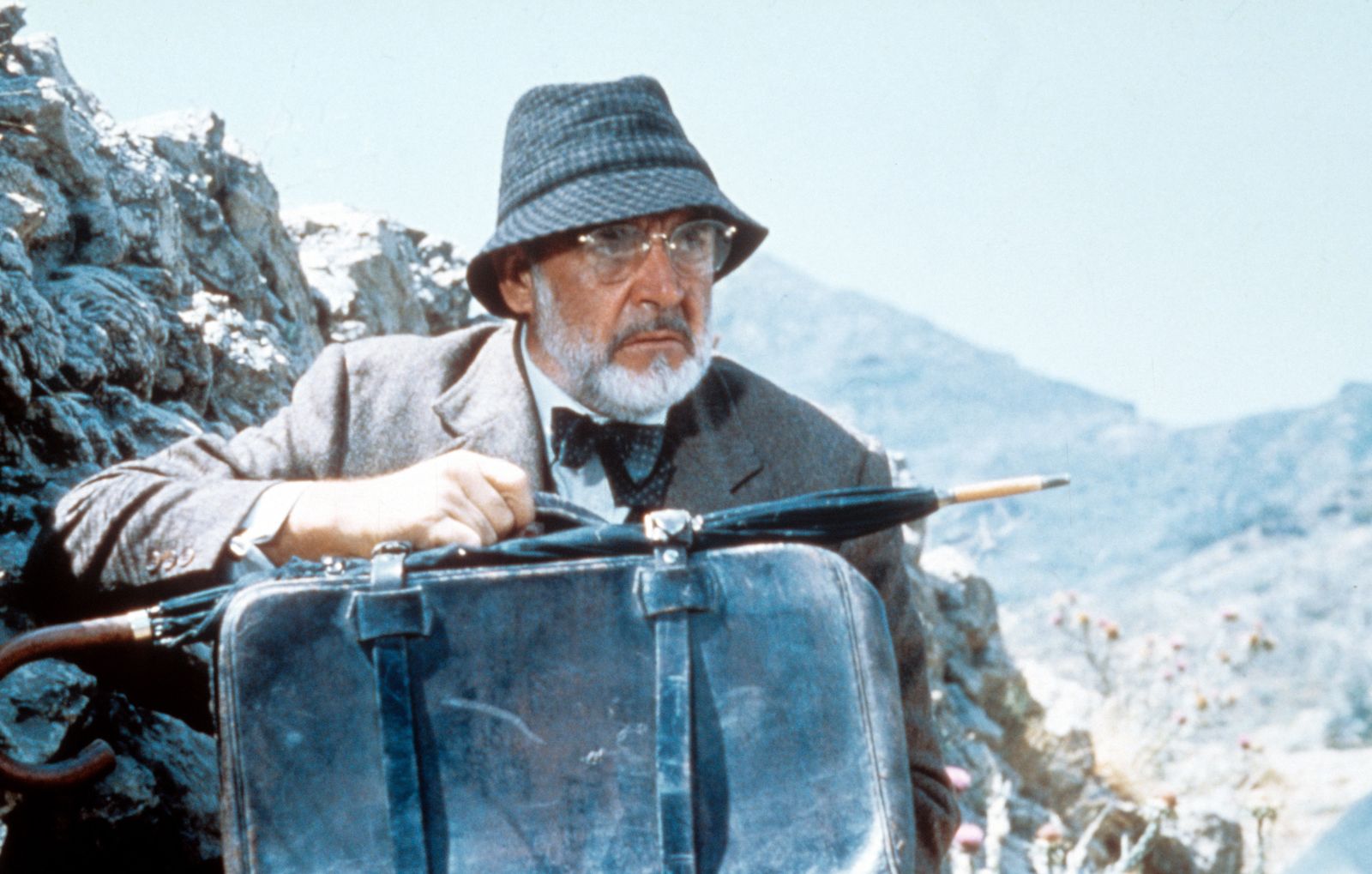 Sean Connery dans une scène du film "Indiana Jones And The Last Crusade", 1989. | Photo : Getty Images