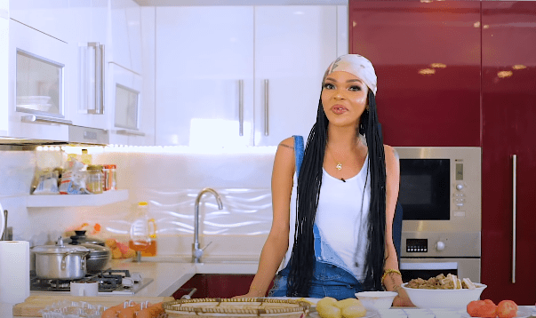 Photo of Wema Sepetu during her cooking show | Photo: Youtube / Wema Sepetu