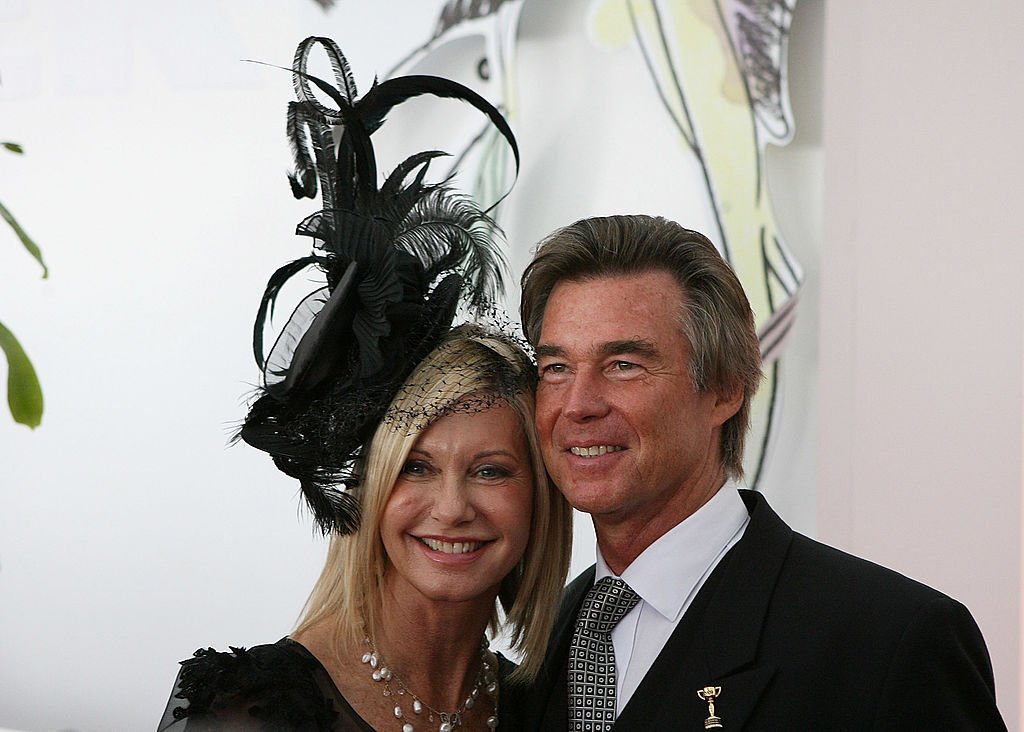 Olivia Newton-John and John Easterling at the Emirates Melbourne Cup Day on November 3, 2009 | Source: Getty Images
