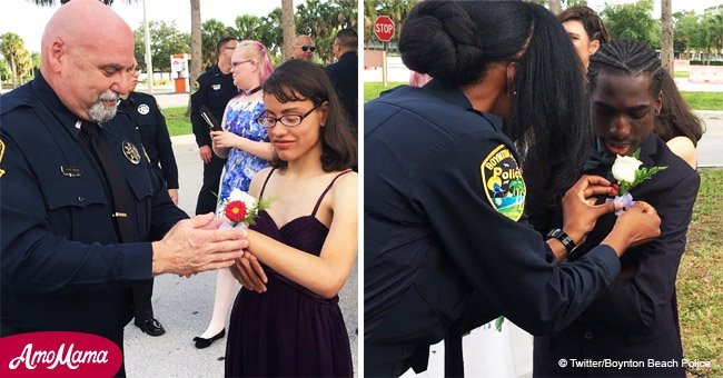 Police officers stand in as prom dates for special needs students