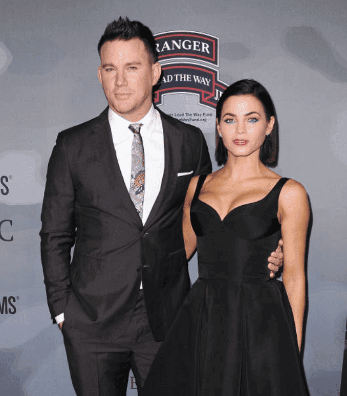 Channing Tatum and Jenna Dewan Tatum pose side-by-side on the red carpet for the premiere of "War Dog: A Soldier's Best Friend," on November 6, 2017 in Los Angeles, California | Source Getty Images: (Photo by Jason LaVeris/FilmMagic)