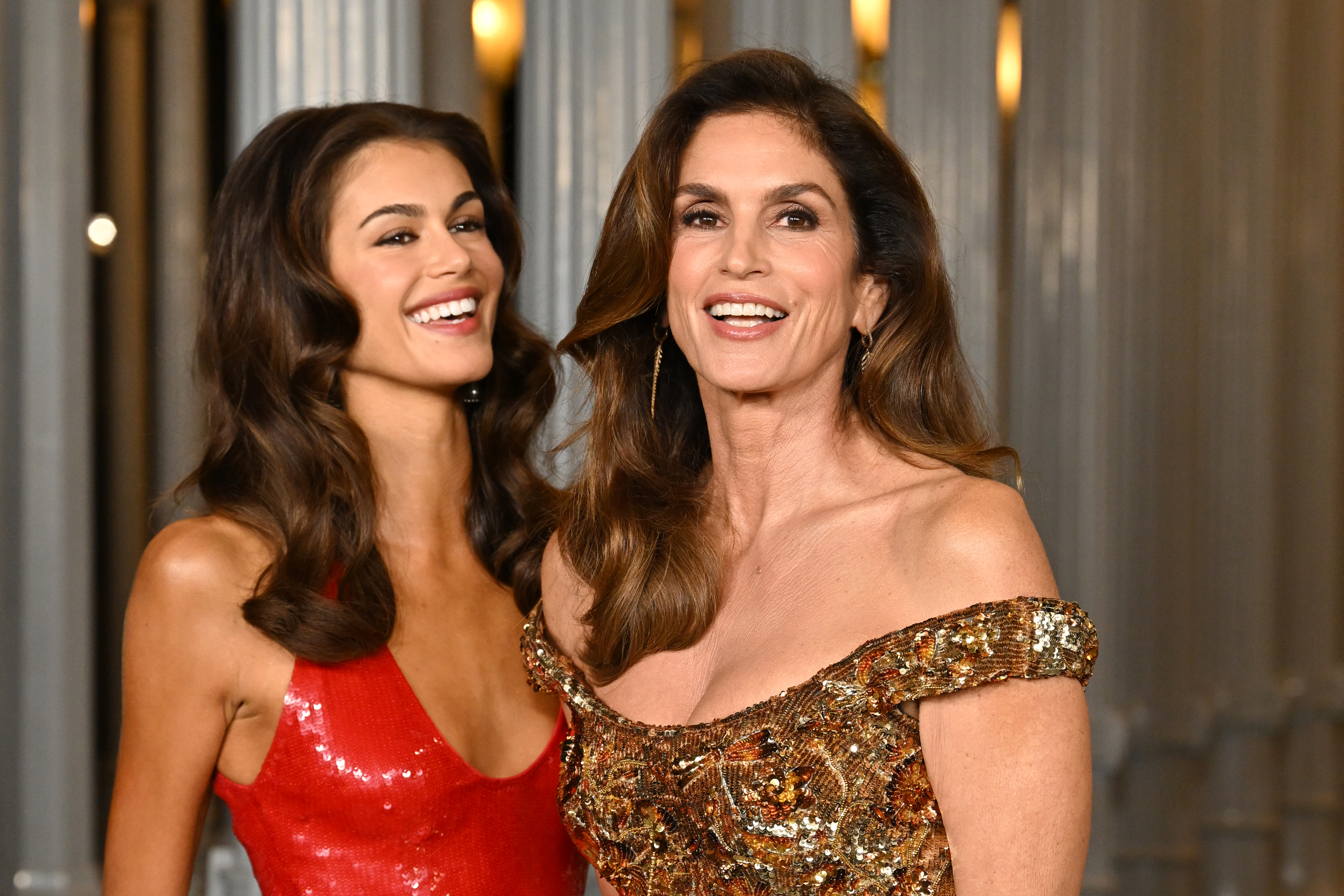 Kaia Gerber and Cindy Crawford at the LACMA Art + Film Gala on November 1, 2025, in Los Angeles, California. | Source: Getty Images