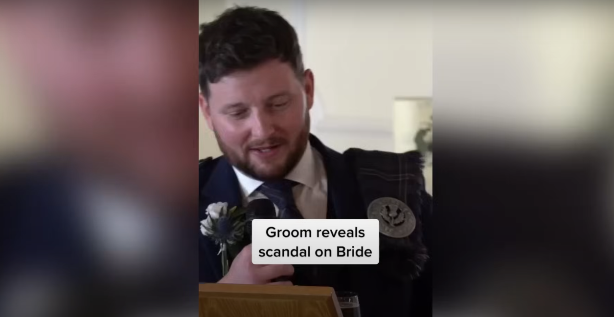 Newlywed groom Ian Young shares unexpected tale of how he met his bride during wedding speech | Source: YouTube / Daily Record