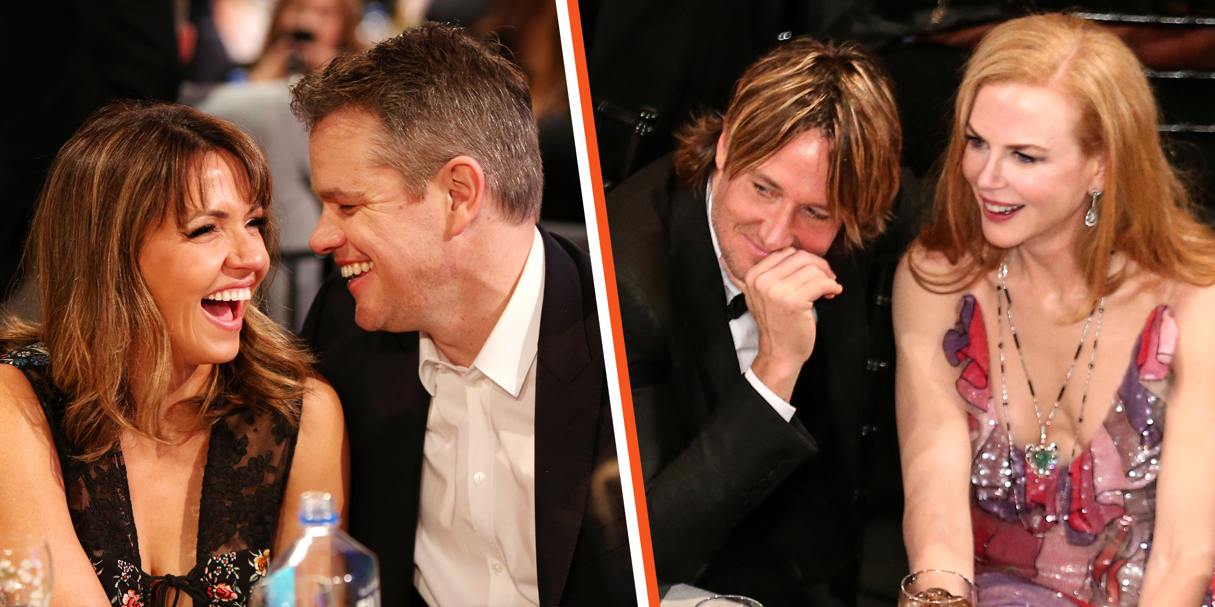 Luciana Barroso and Matt Damon | Keith Urban and Nicole Kidman | Source: Getty Images