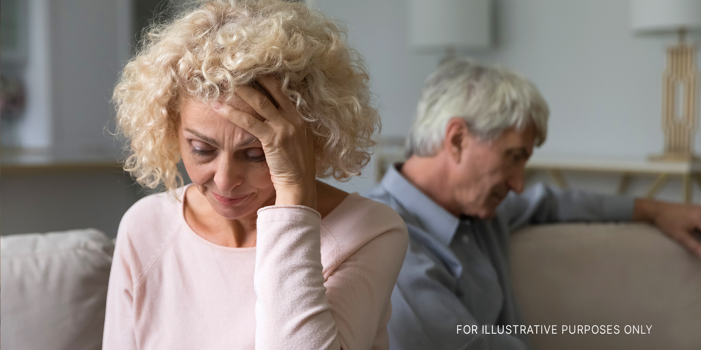 An elderly couple looking upset | Source: Shutterstock