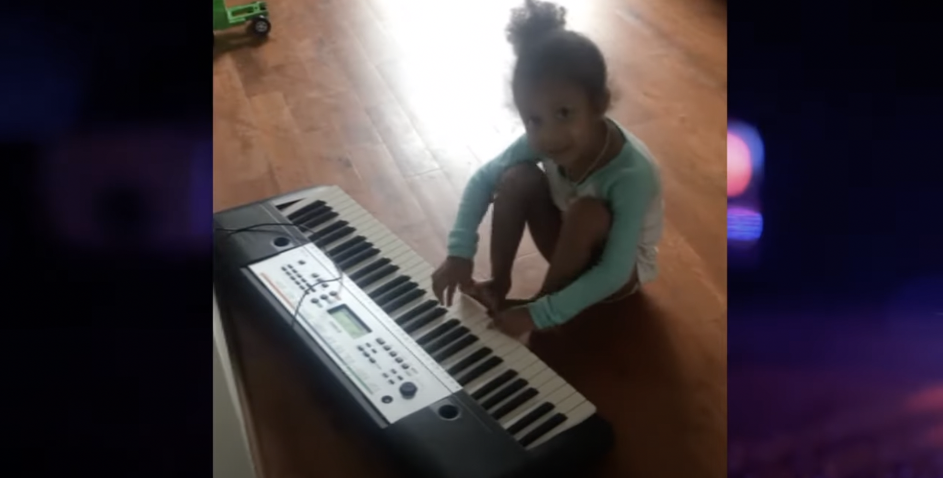 Majesty Williams playing the piano in a March 11 and 30, 2023, insert after she was abducted from Smyrna, Georgia, on April 1, 2021 | Source: YouTube/National Center for Missing & Exploited Children