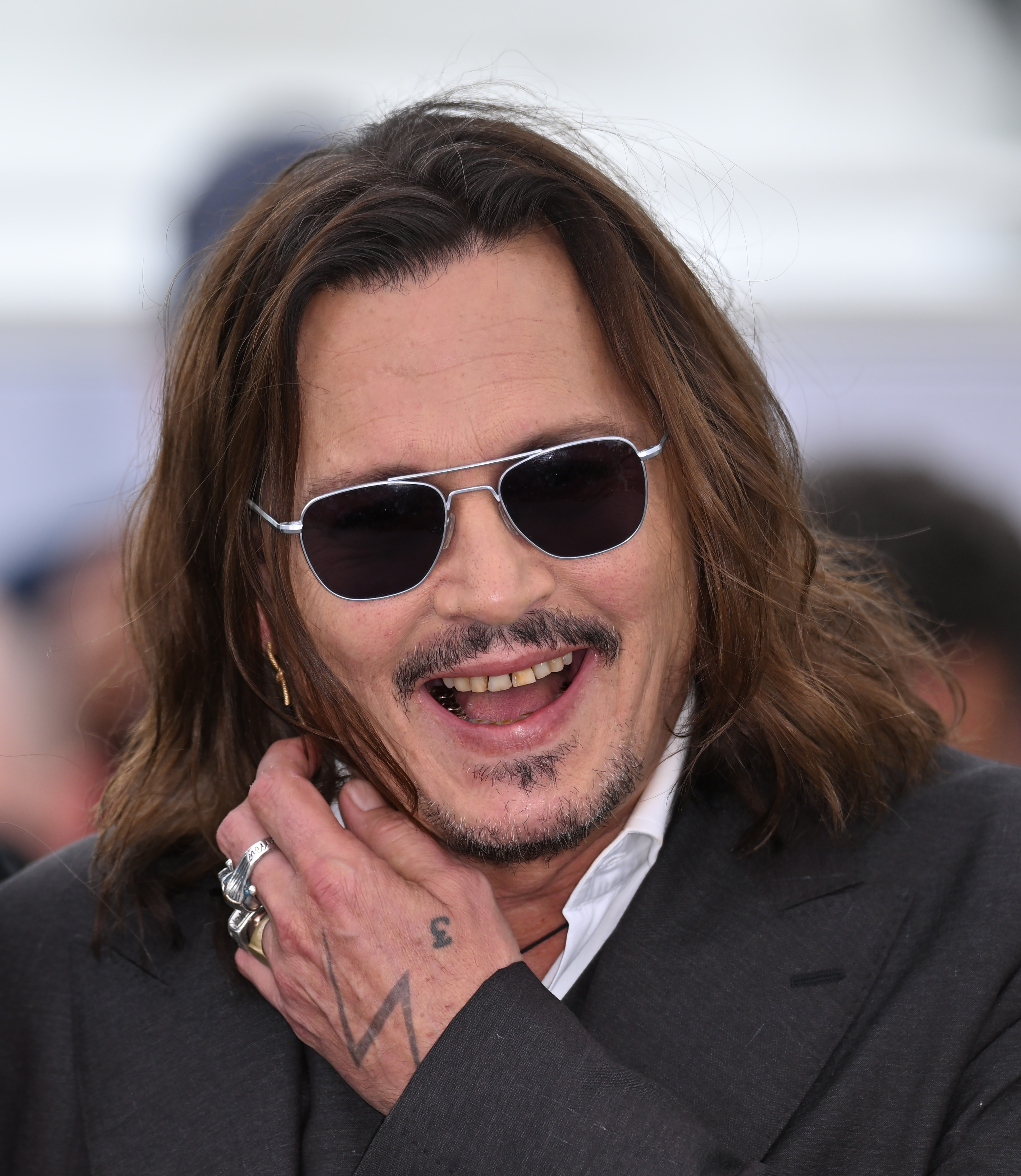 Johnny Depp during a photocall for "Jeanne du Barry" at the 76th Cannes Film Festival in Cannes, France on May 17, 2023 | Source: Getty Images