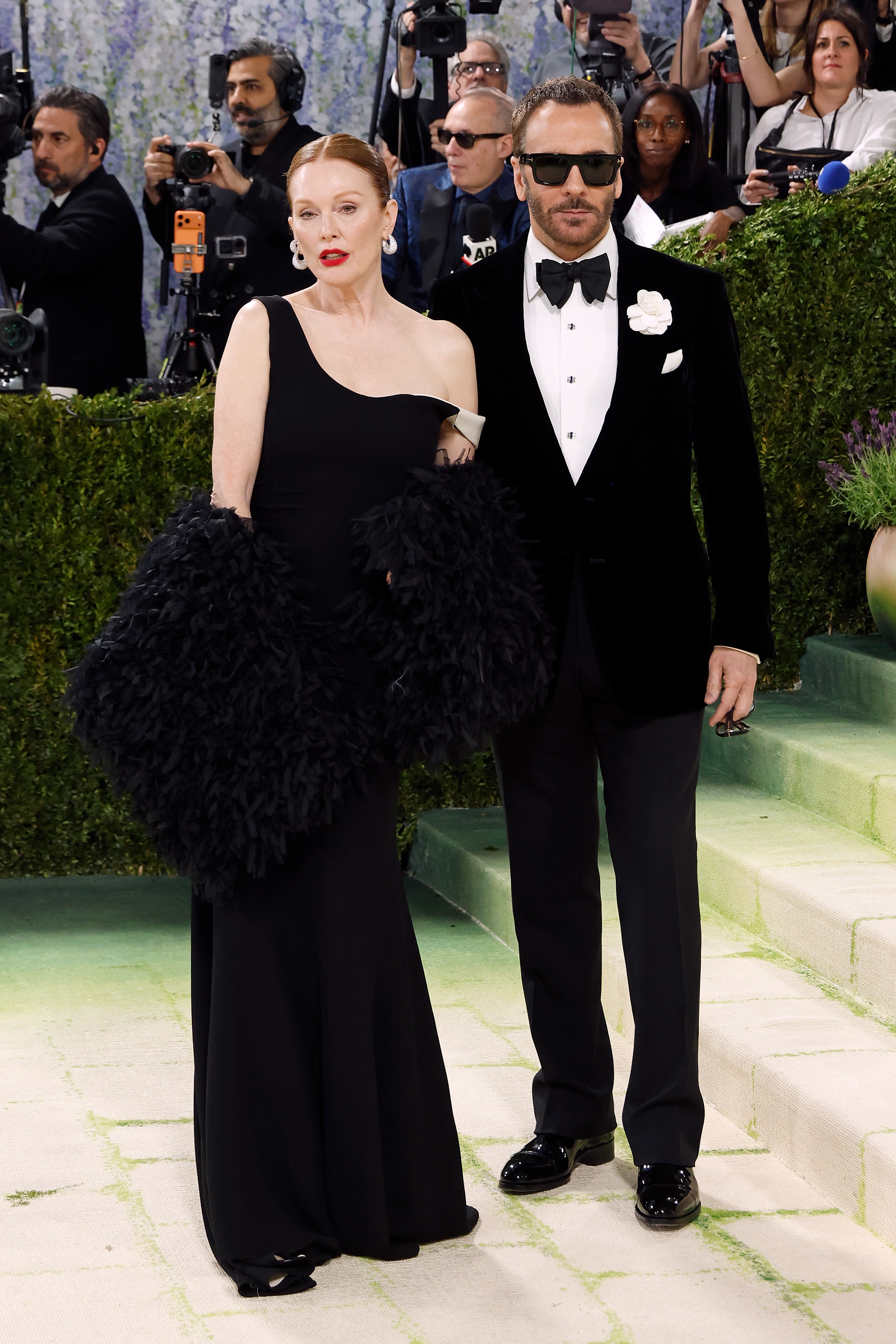 Tom Ford and Julianne Moore at the Met Gala on May 4, 2026 | Source: Getty Images