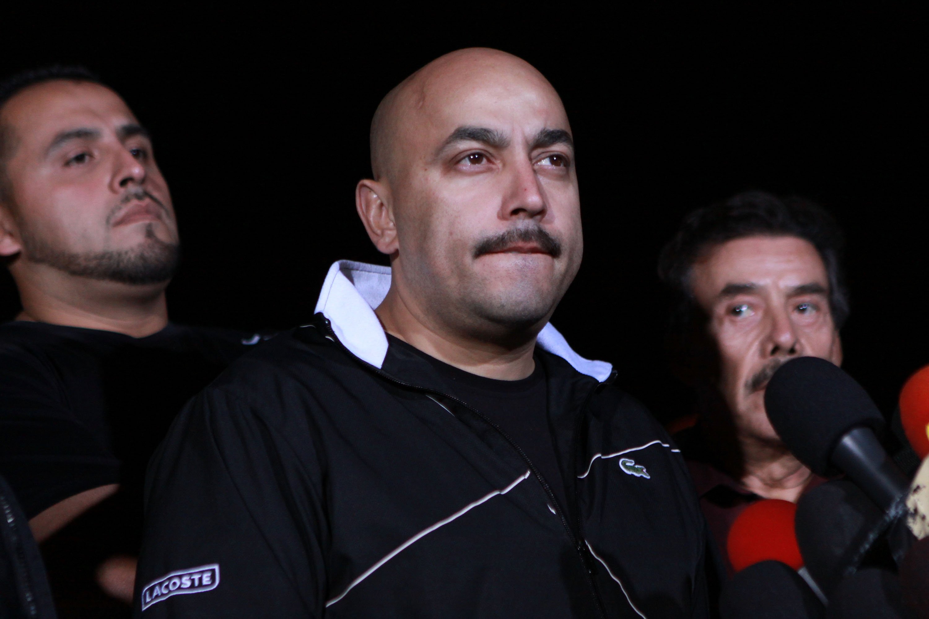 Lupillo Rivera speak to the press on December 10, 2012, in Long Beach, California. I Source: Getty Images