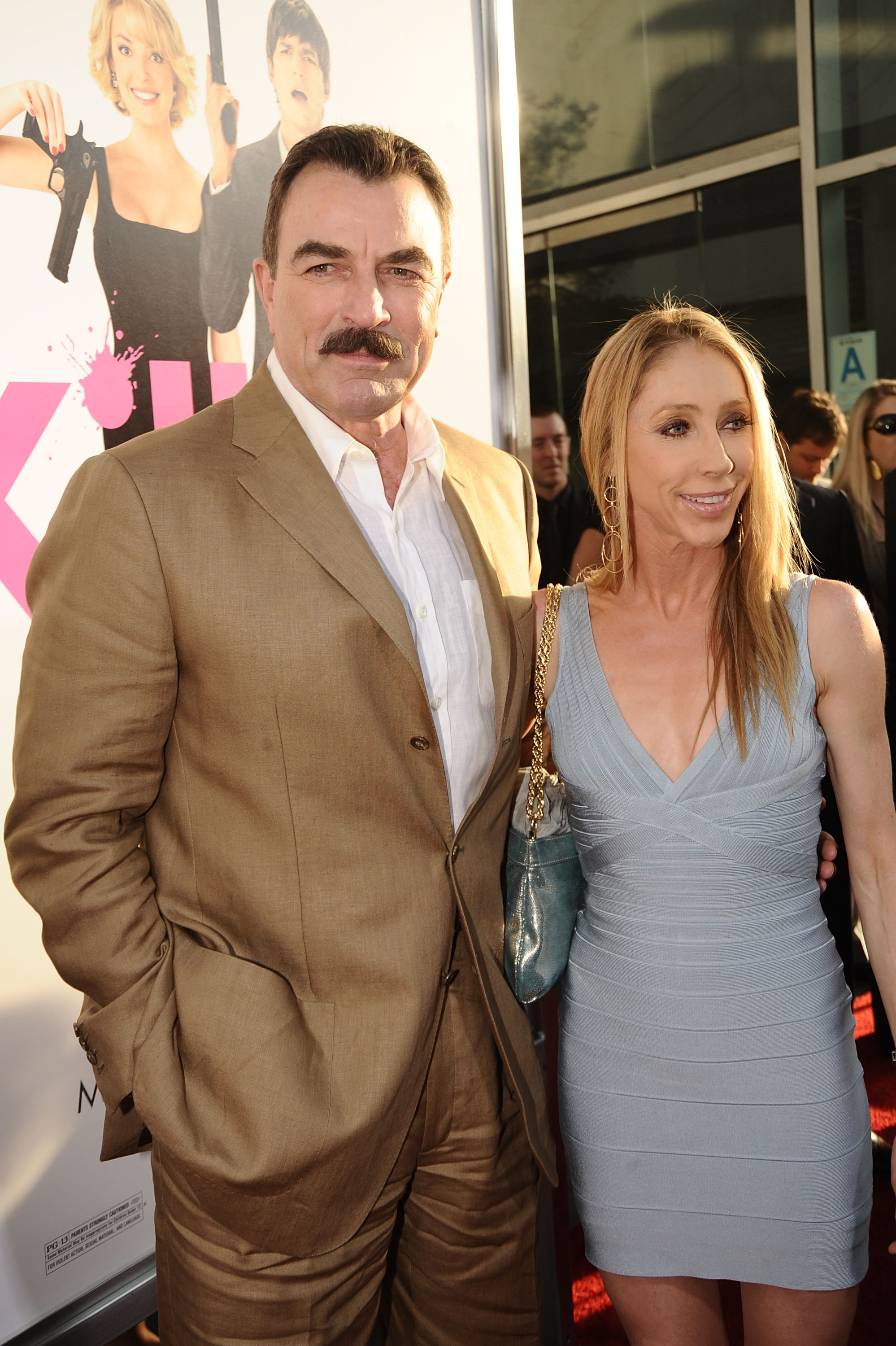 Tom Selleck and Jillie Mack arrive at the Los Angeles premiere of "Killers" in Hollywood, California, on June 1, 2010. | Source: Getty Images