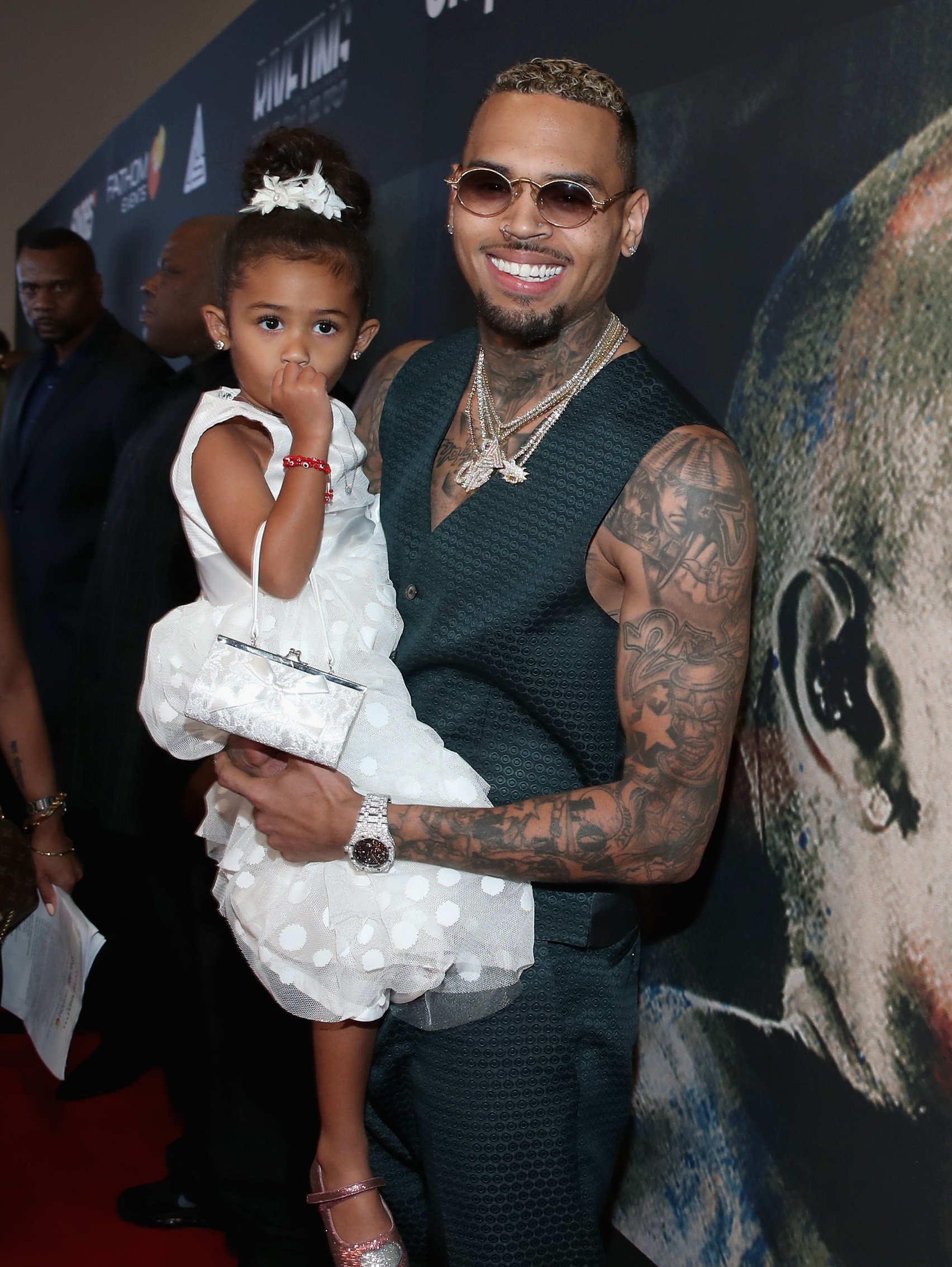 Chris Brown and daughter, Royalty at the premiere of "Chris Brown: Welcome to My Life" in June 2017. | Photo: Getty Images