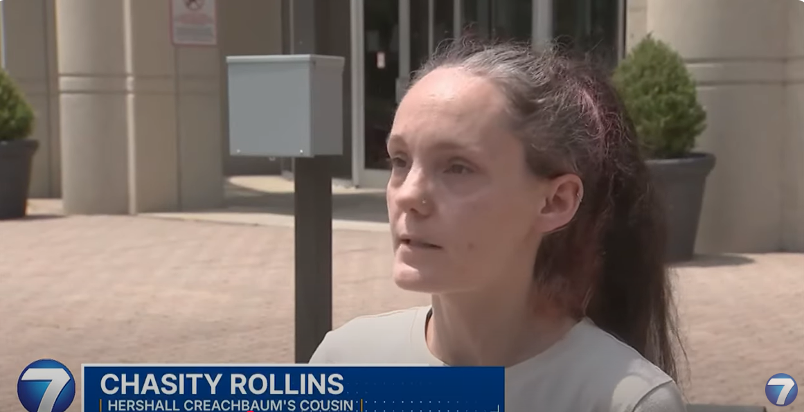 Chasity Rollins speaks about her little cousin, Hershall Creachbaum, from a YouTube post dated July 14, 2025 | Source: YouTube/WHIO