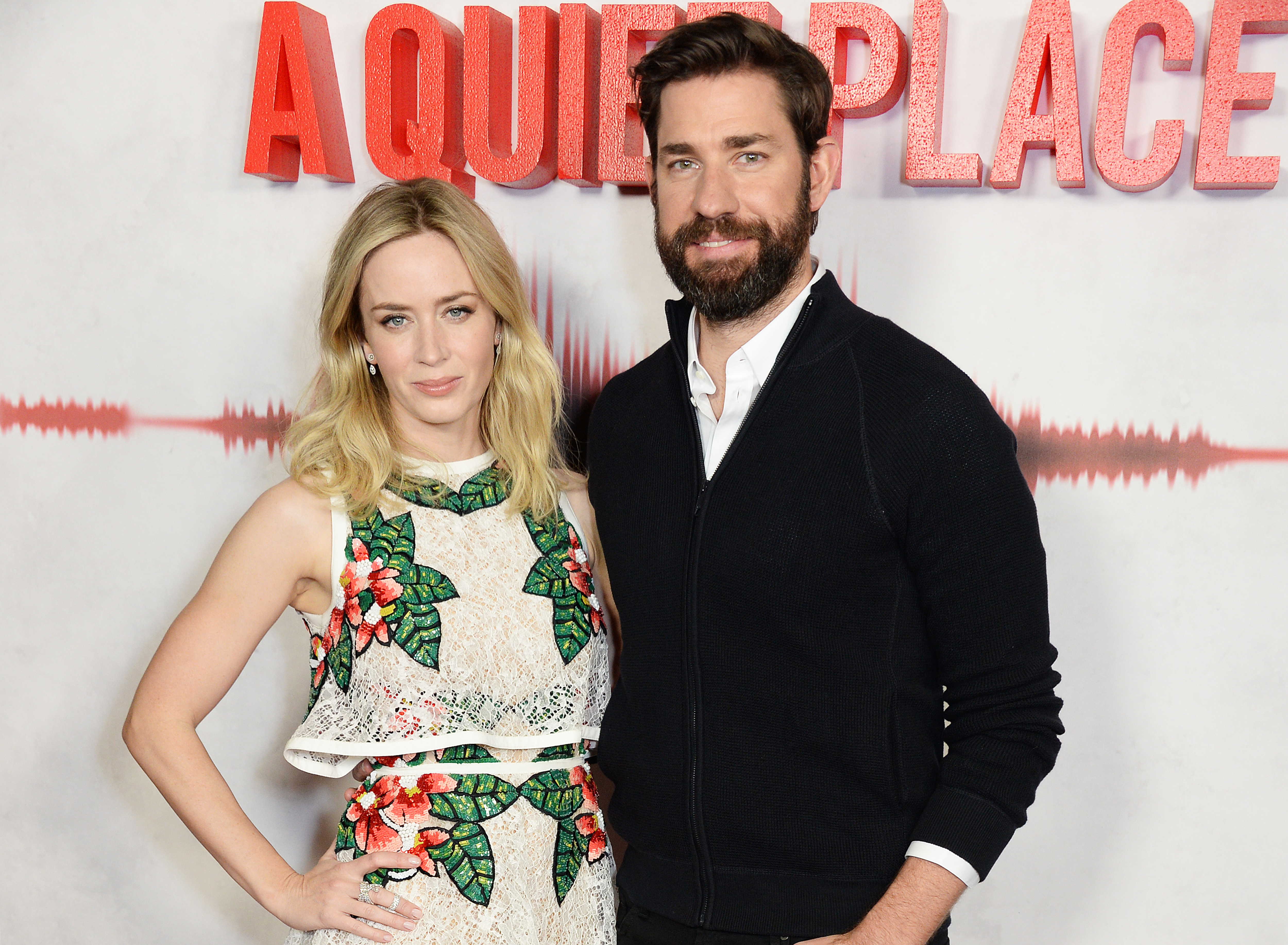 Emily Blunt and John Krasinski attend an immersive fan screening of "A Quiet Place" at The Curzon Soho in London, England, on April 5, 2018. | Source: Getty Images