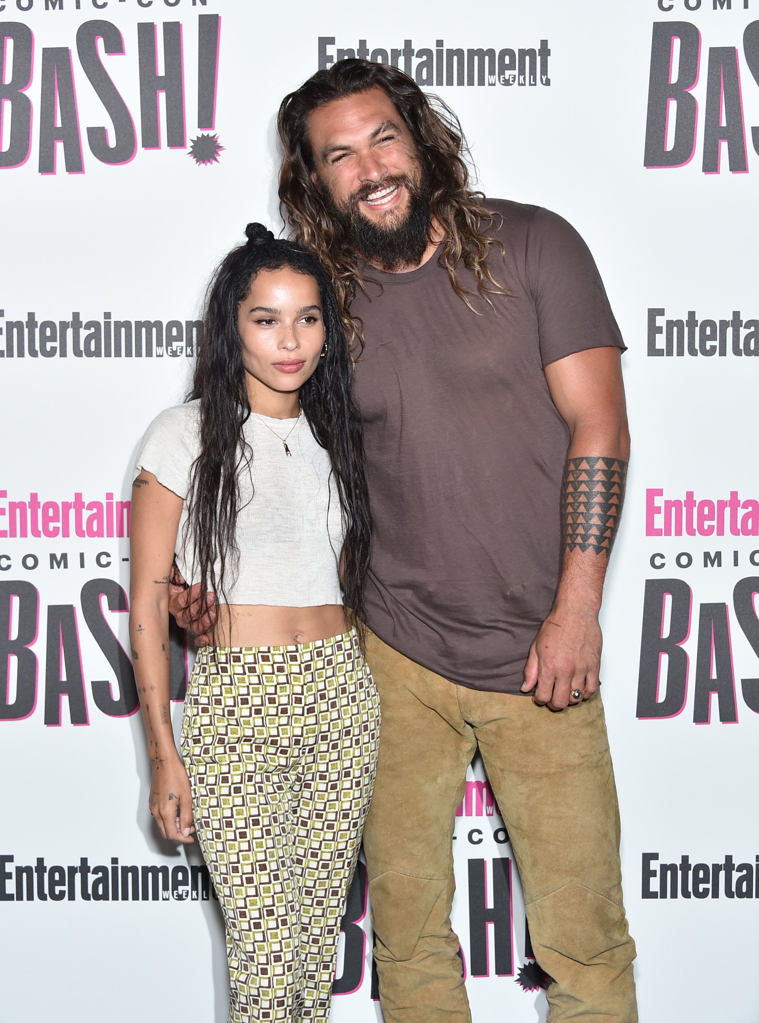 Zoe Kravitz and Jason Momoa attends Entertainment Weekly's Comic-Con Bash | Photo: Getty Images