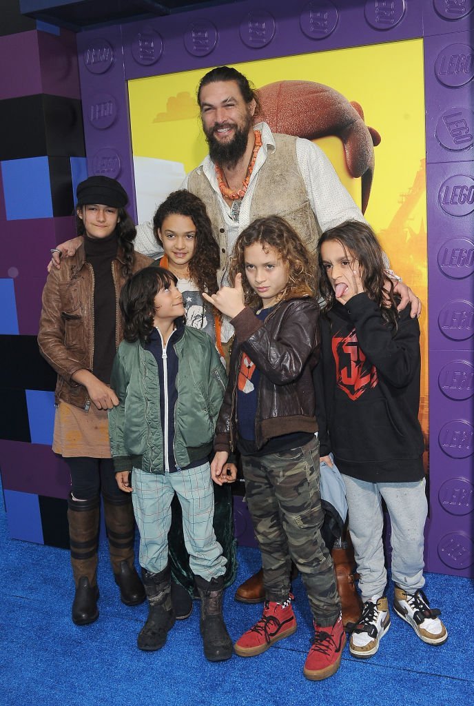 Jason Momoa with children arrive for the Premiere Of Warner Bros. Pictures' "The Lego Movie 2: The Second Part" | Getty Images
