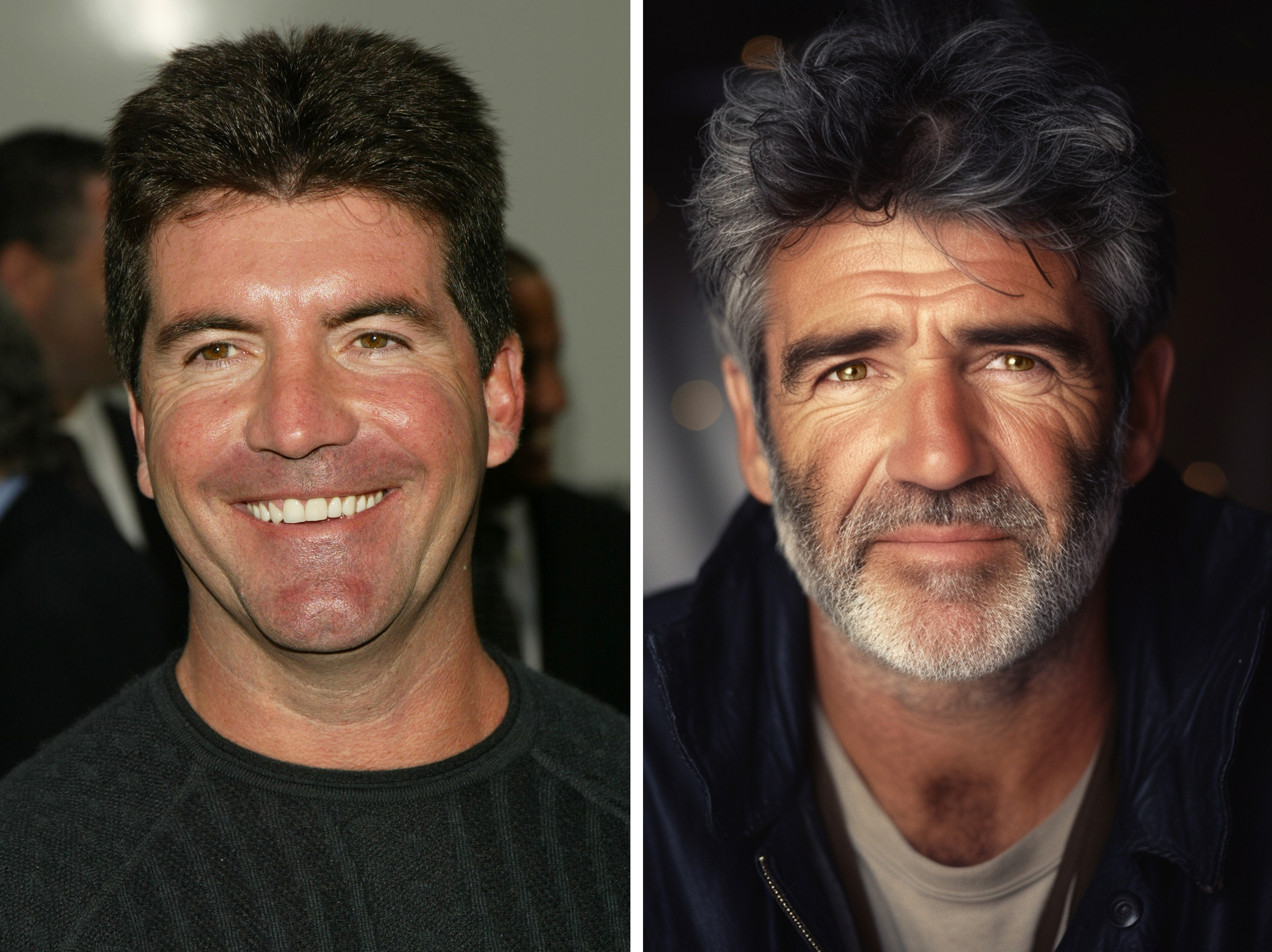 How Simon Cowell would look without filler | Source: Midjourney, Getty Images