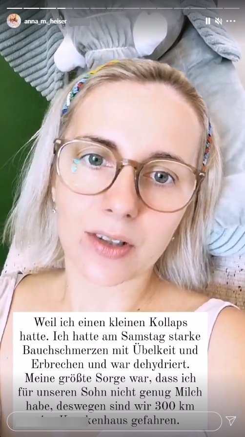 Screenshot der Instagram-Story von Anna Heiser | Quelle: Instagram/anna_m._heiser